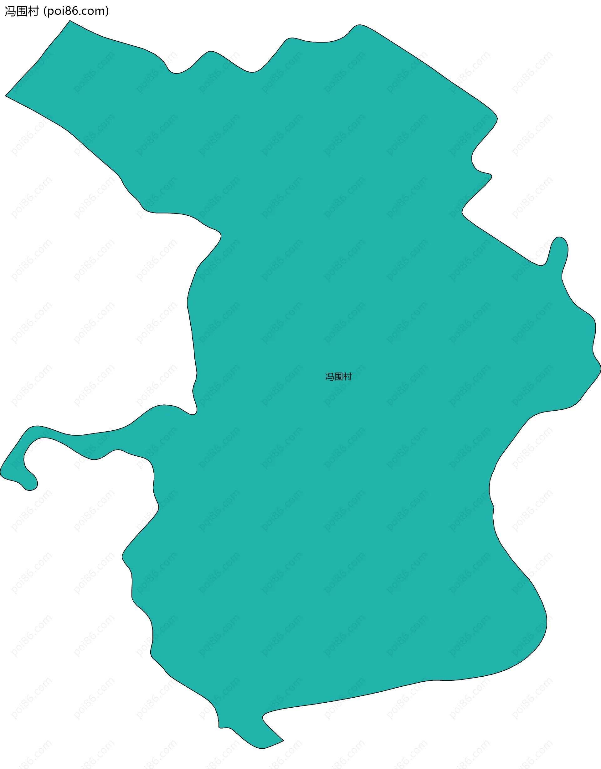 冯围村边界地图