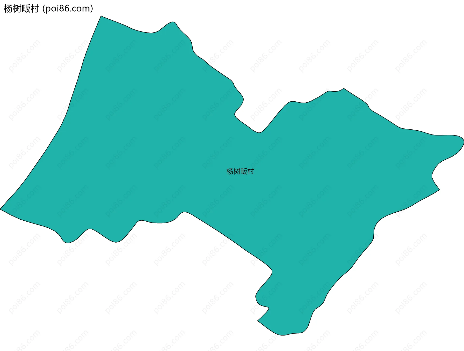 杨树畈村边界地图