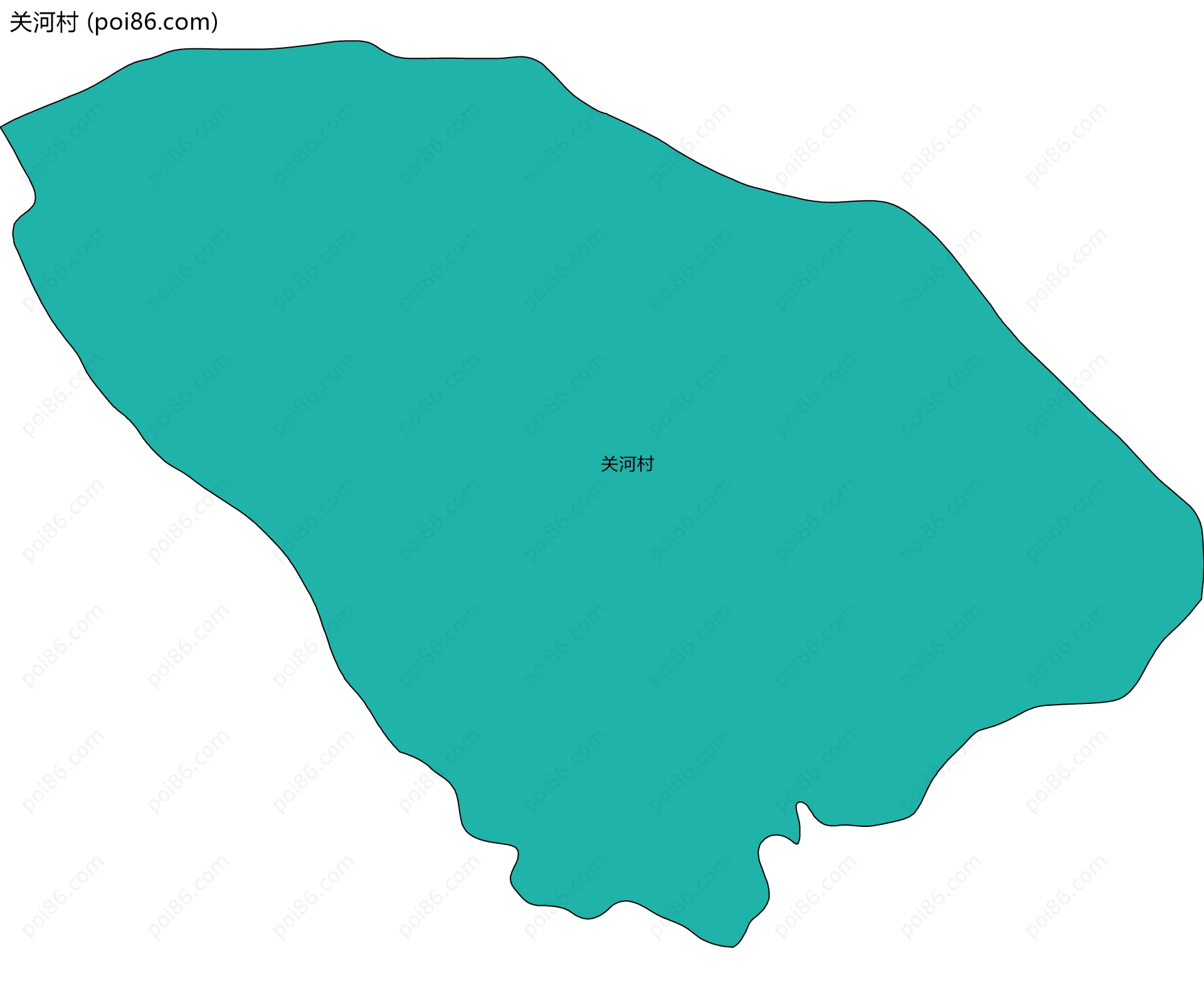 关河村边界地图