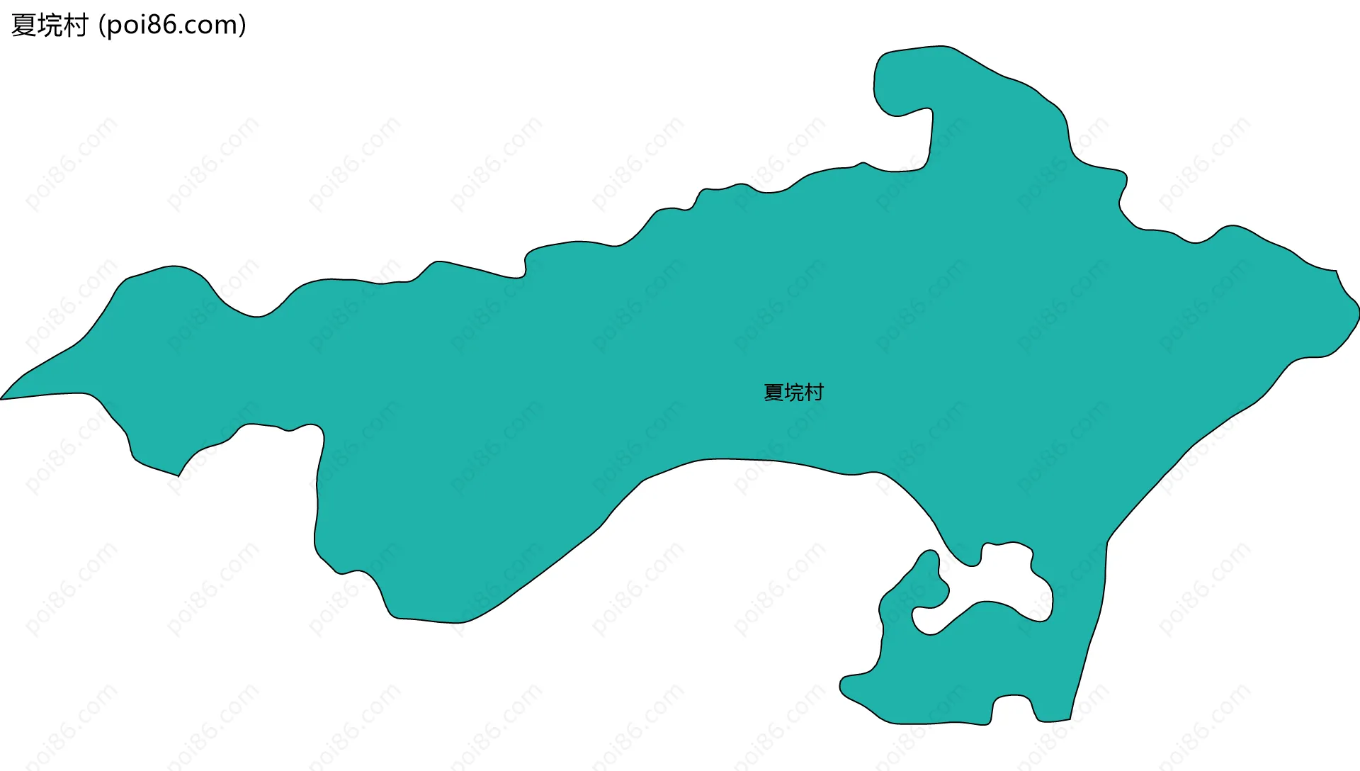 夏垸村边界地图