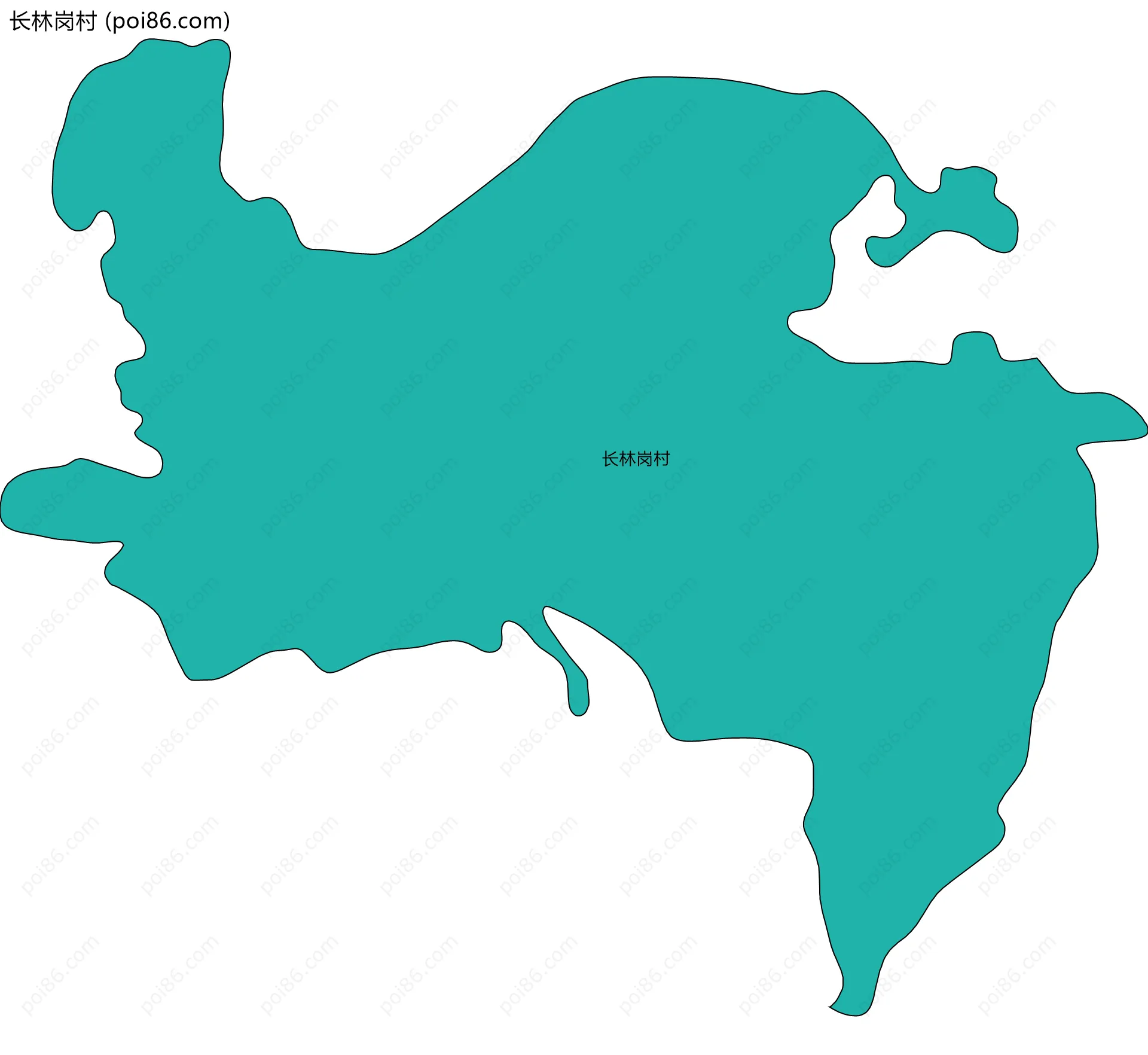 长林岗村边界地图