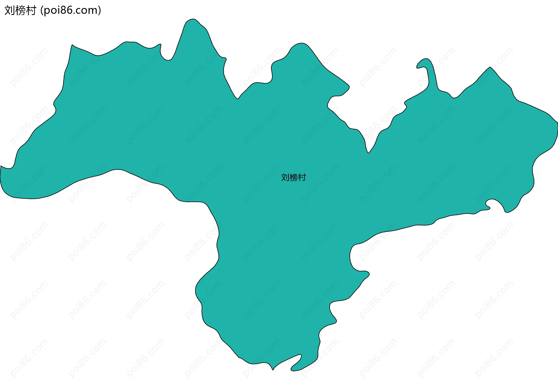 刘榜村边界地图