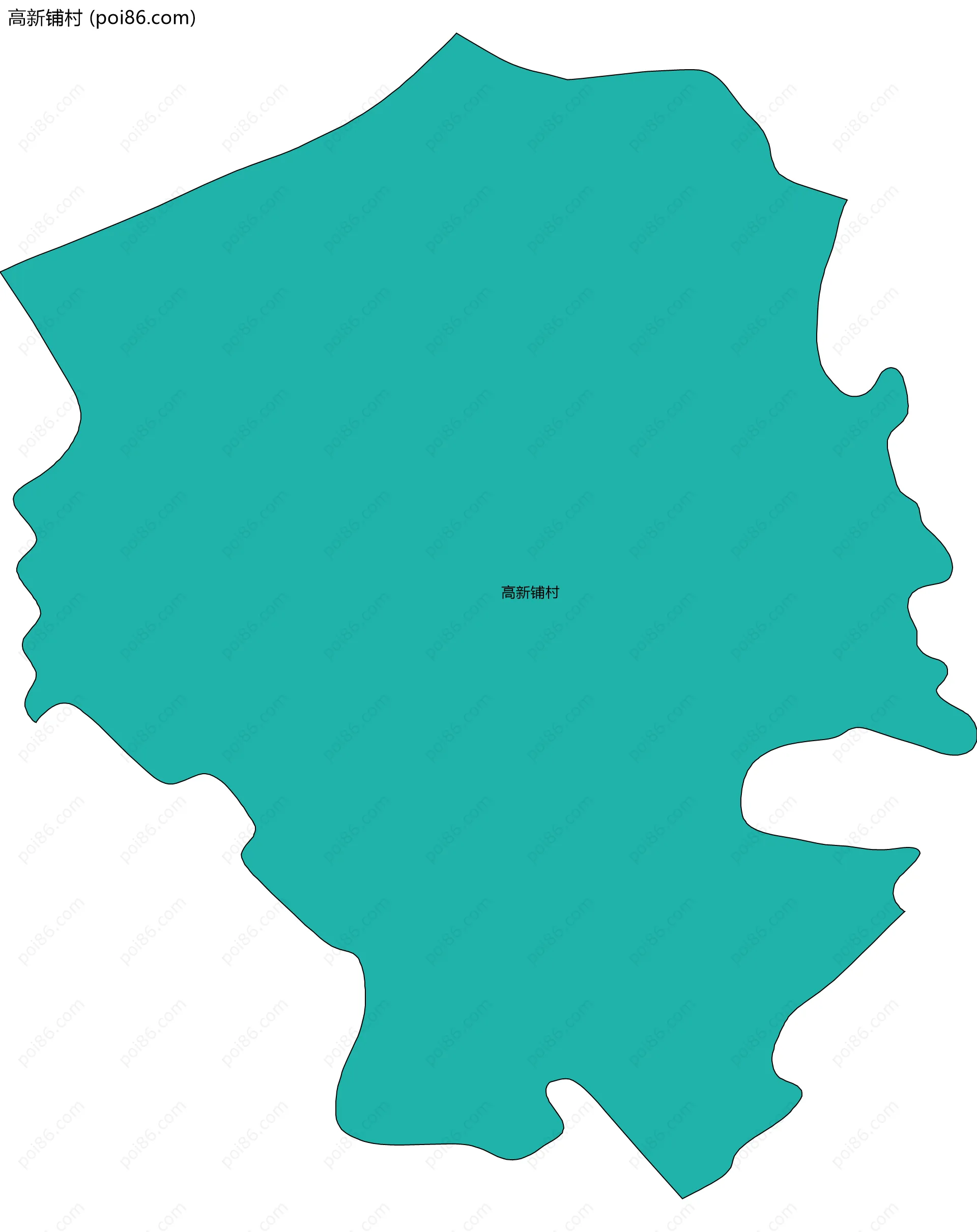 高新铺村边界地图