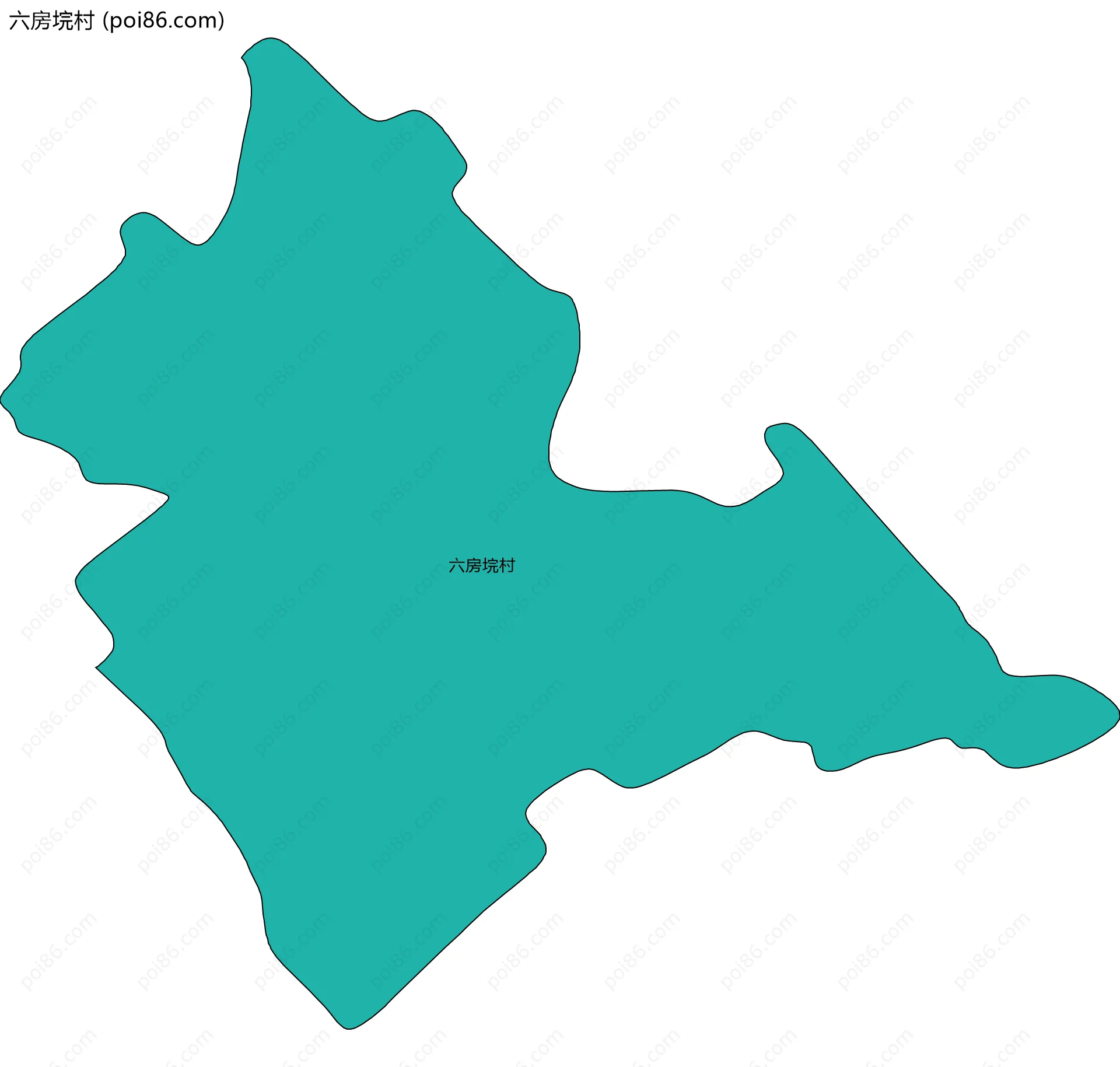 六房垸村边界地图