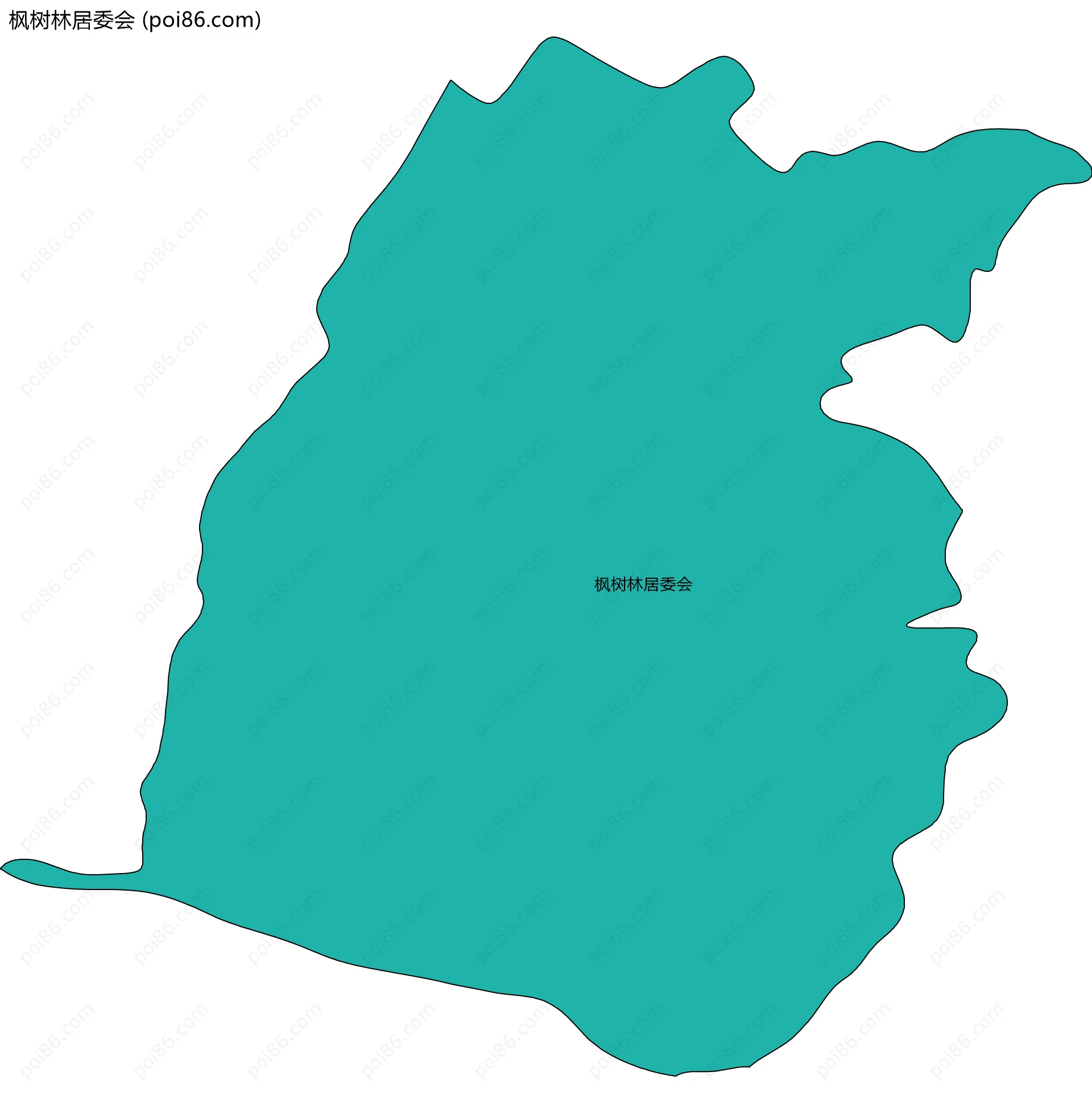 枫树林居委会边界地图