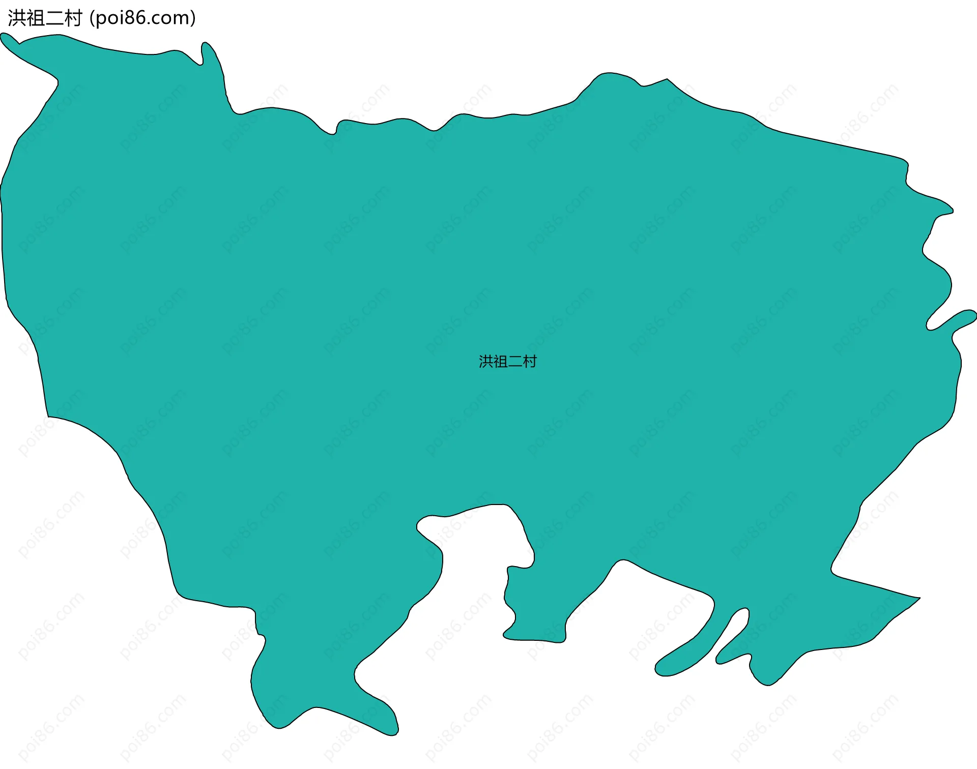 洪祖二村边界地图