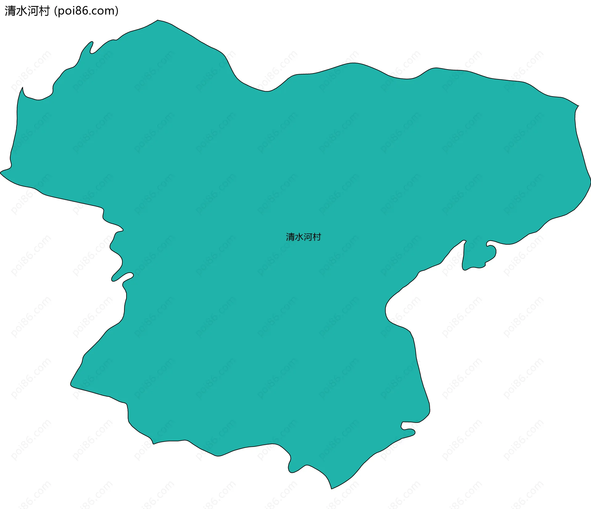 清水河村边界地图