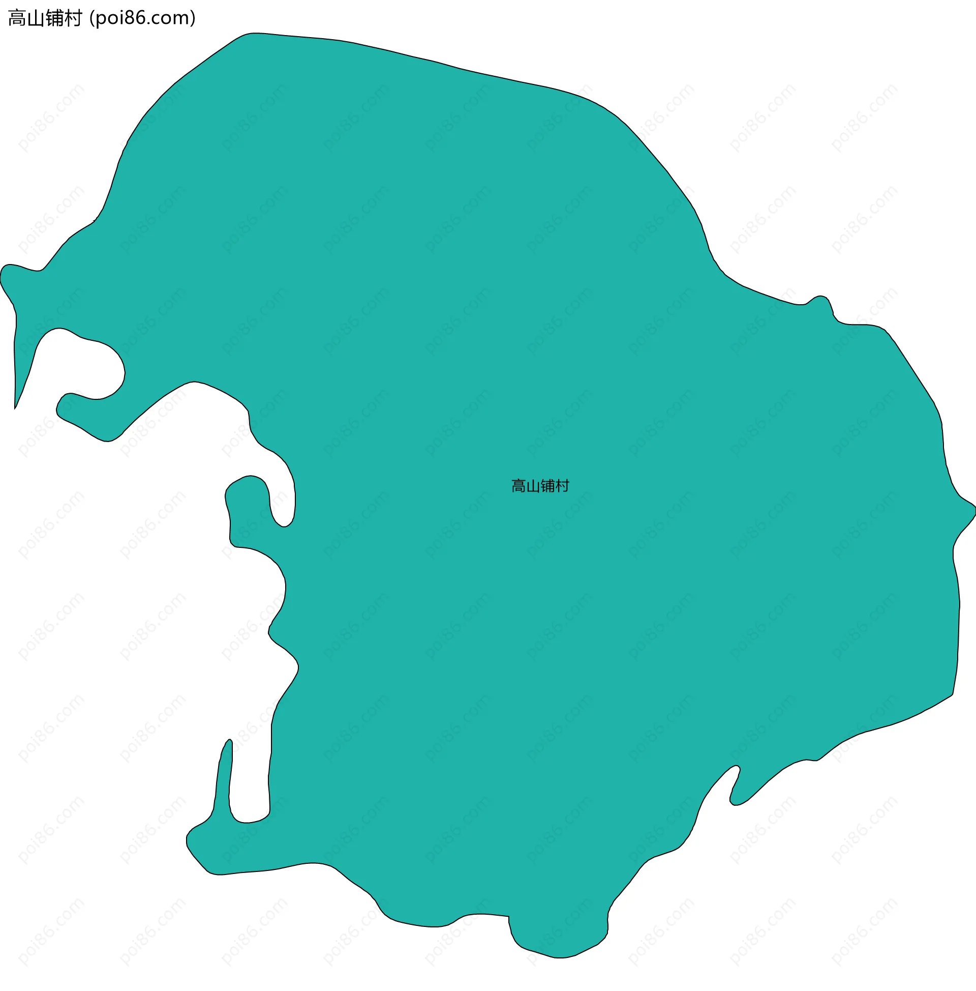 高山铺村边界地图