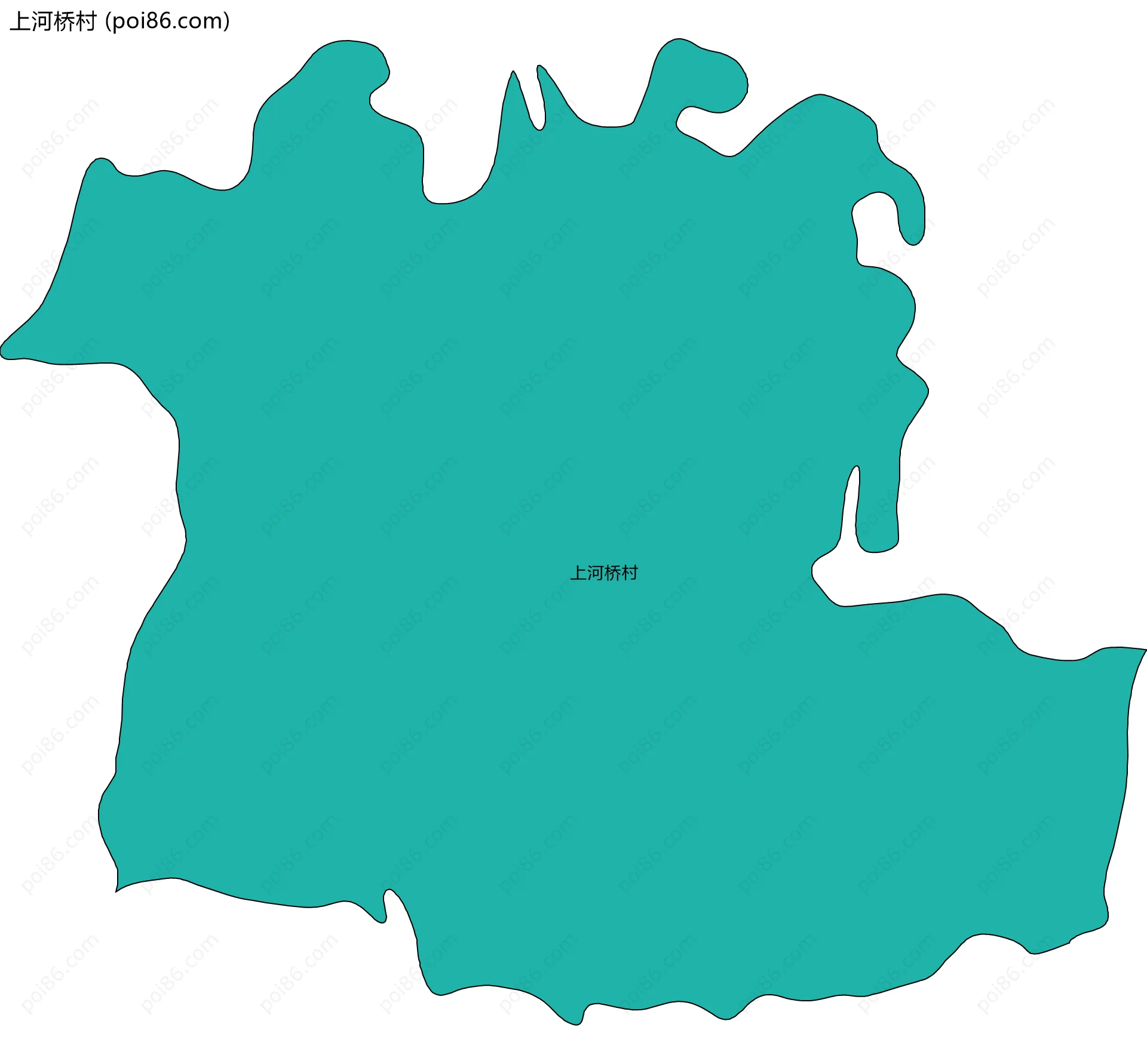 上河桥村边界地图