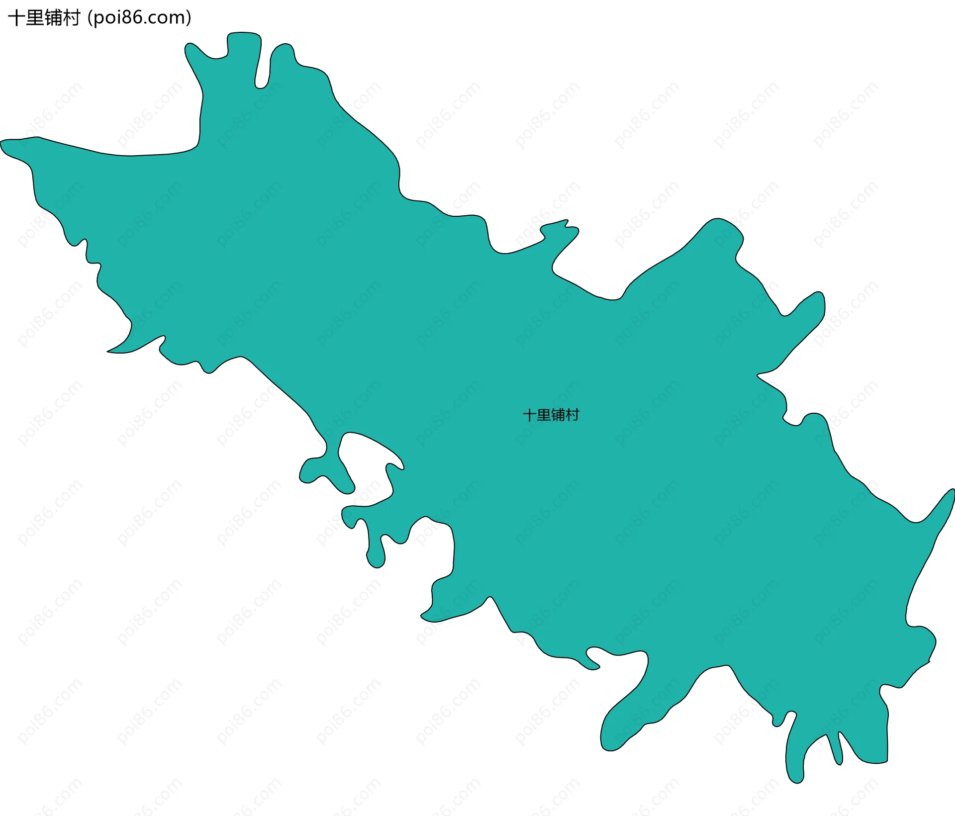 十里铺村边界地图