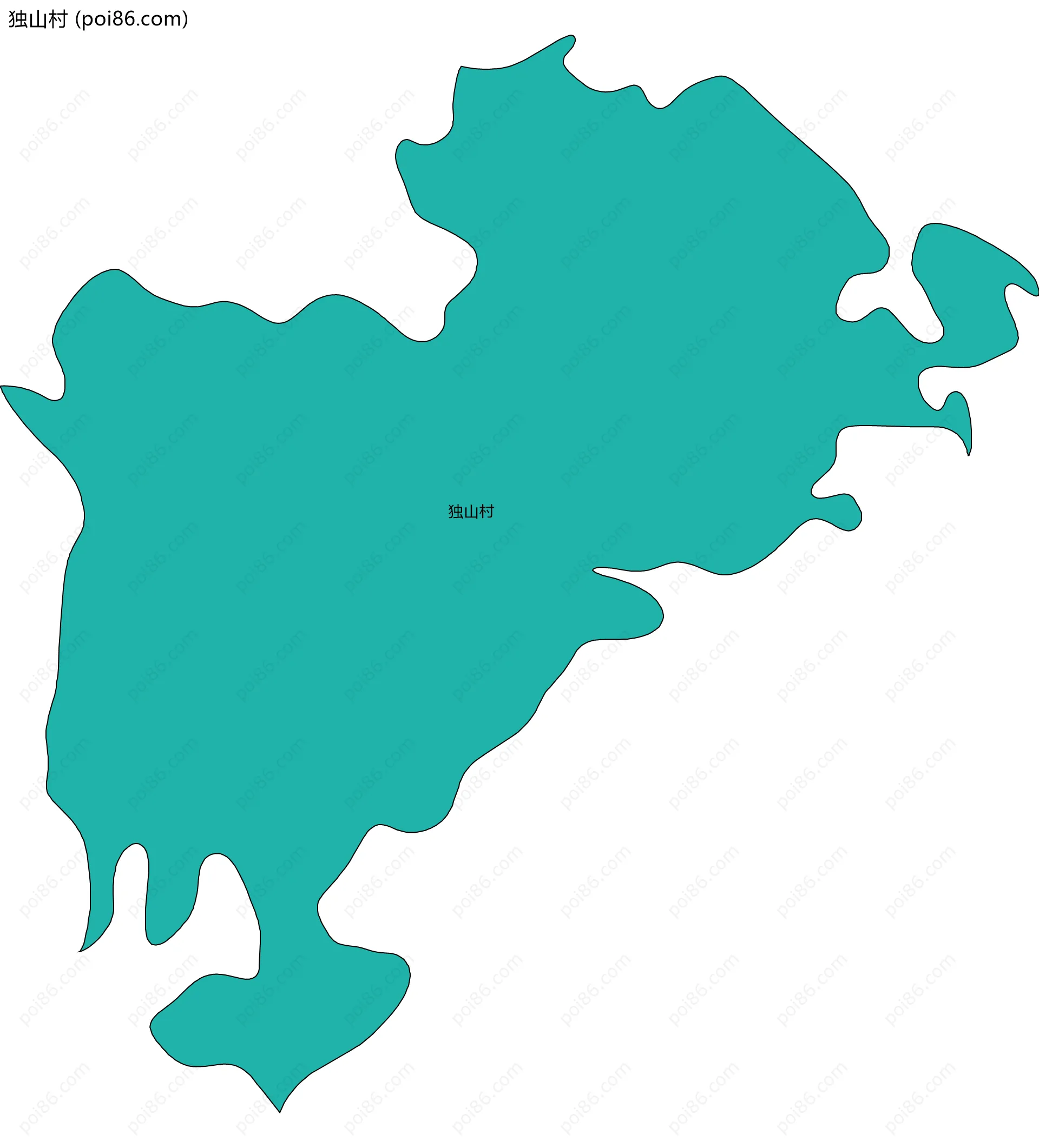 独山村边界地图