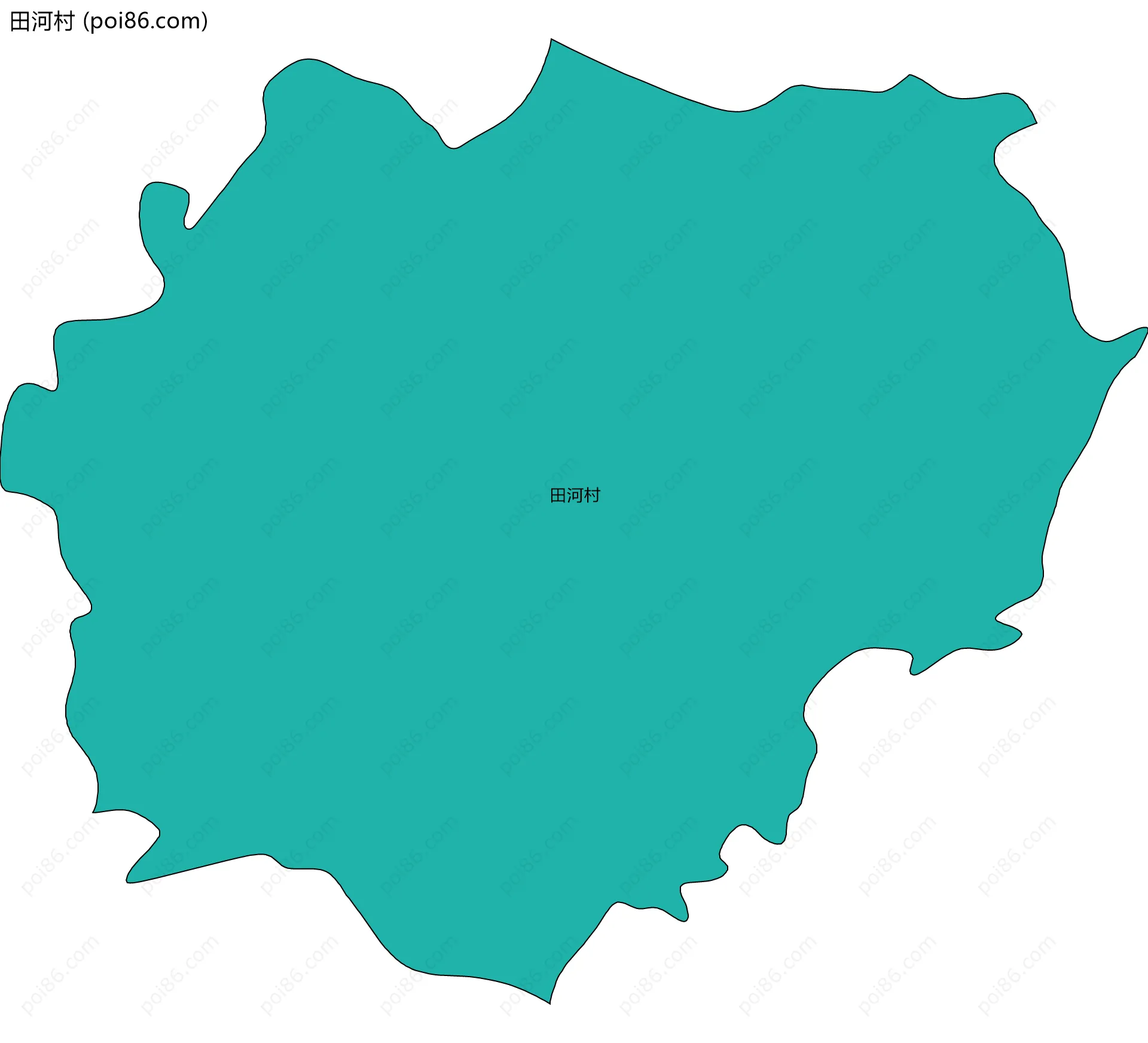 田河村边界地图