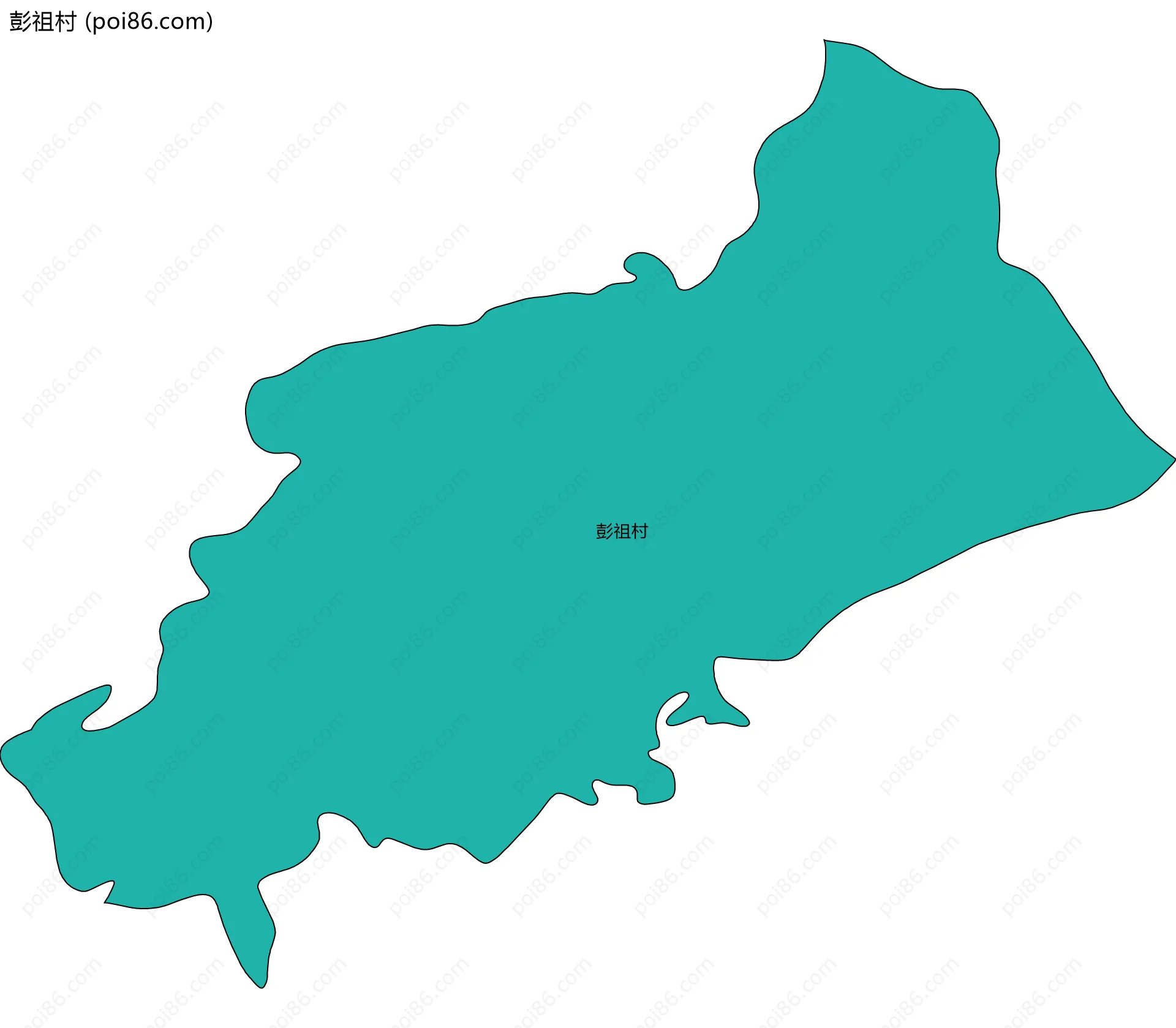 彭祖村边界地图