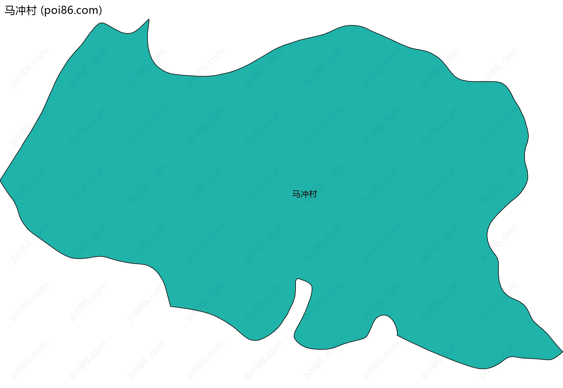 马冲村边界地图