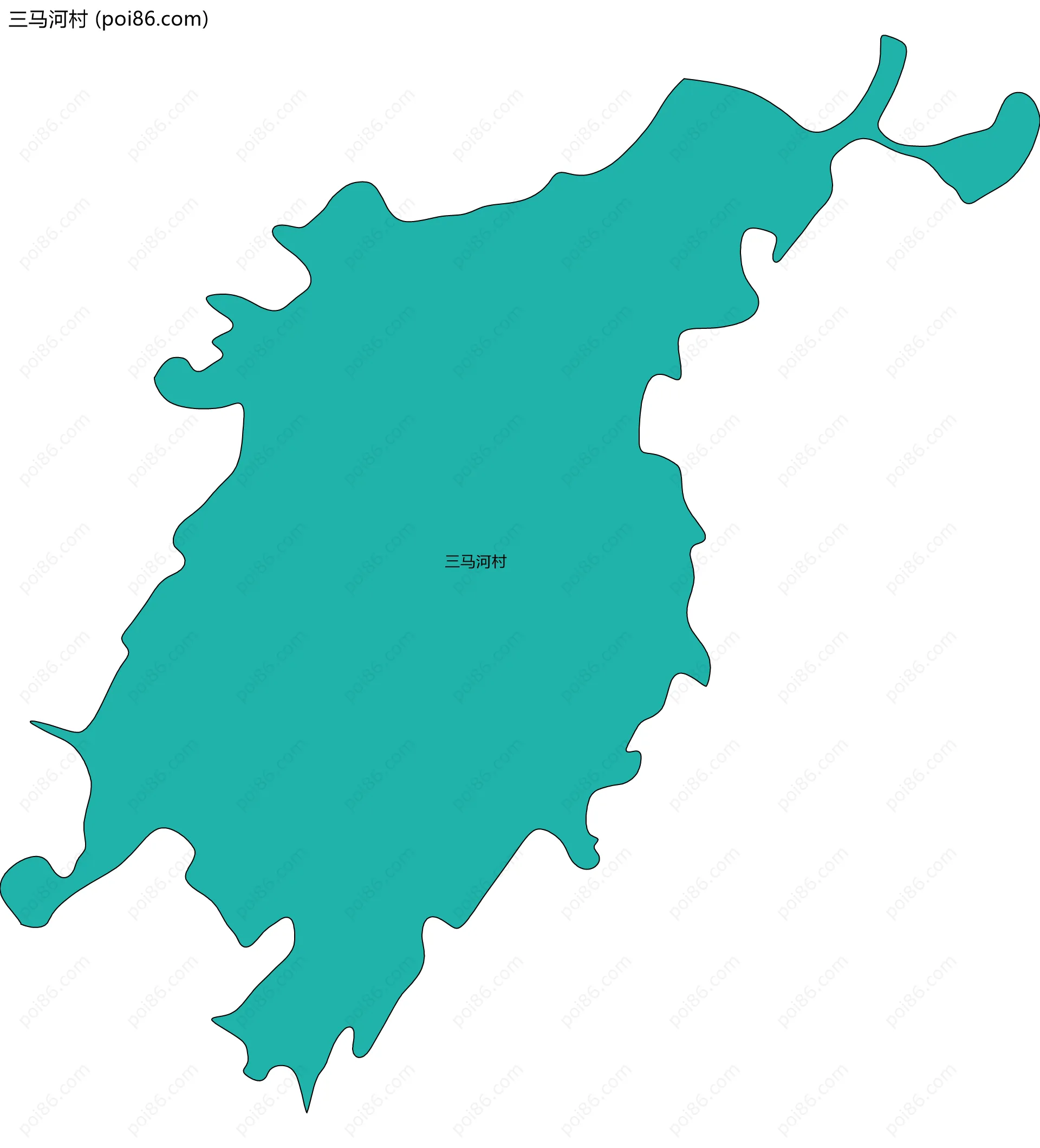 三马河村边界地图