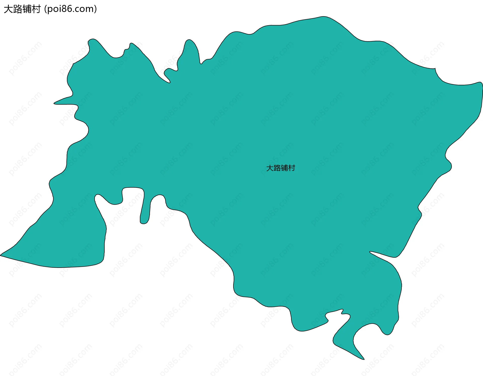 大路铺村边界地图