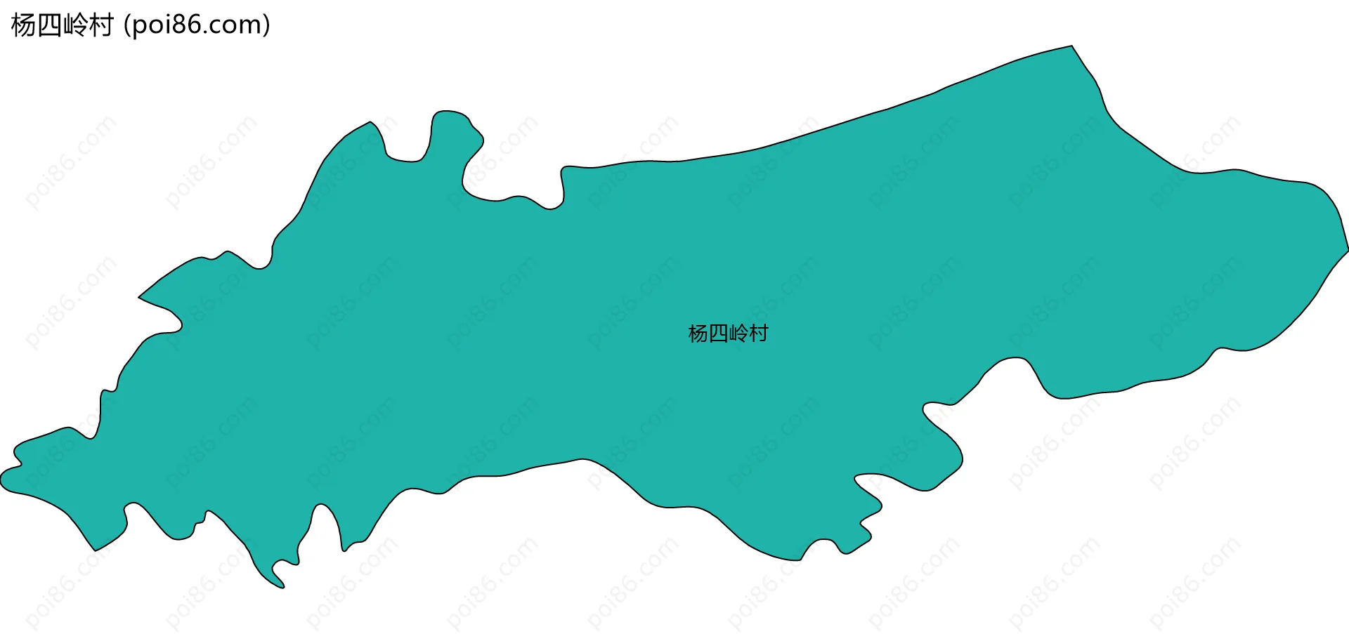 杨四岭村边界地图