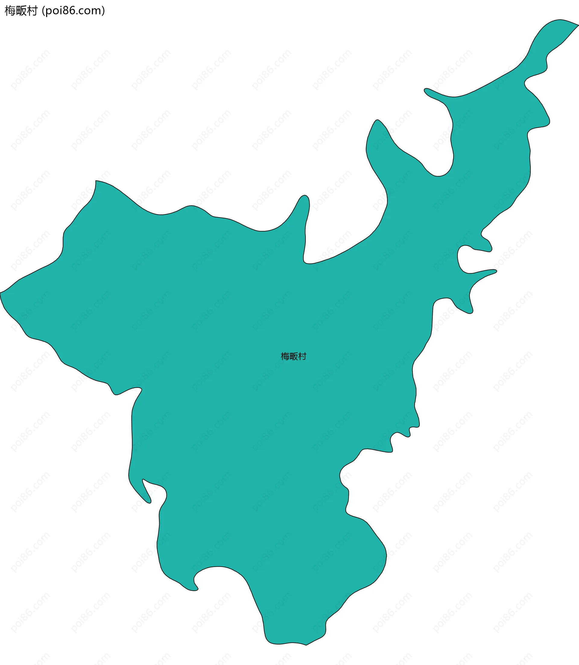 梅畈村边界地图