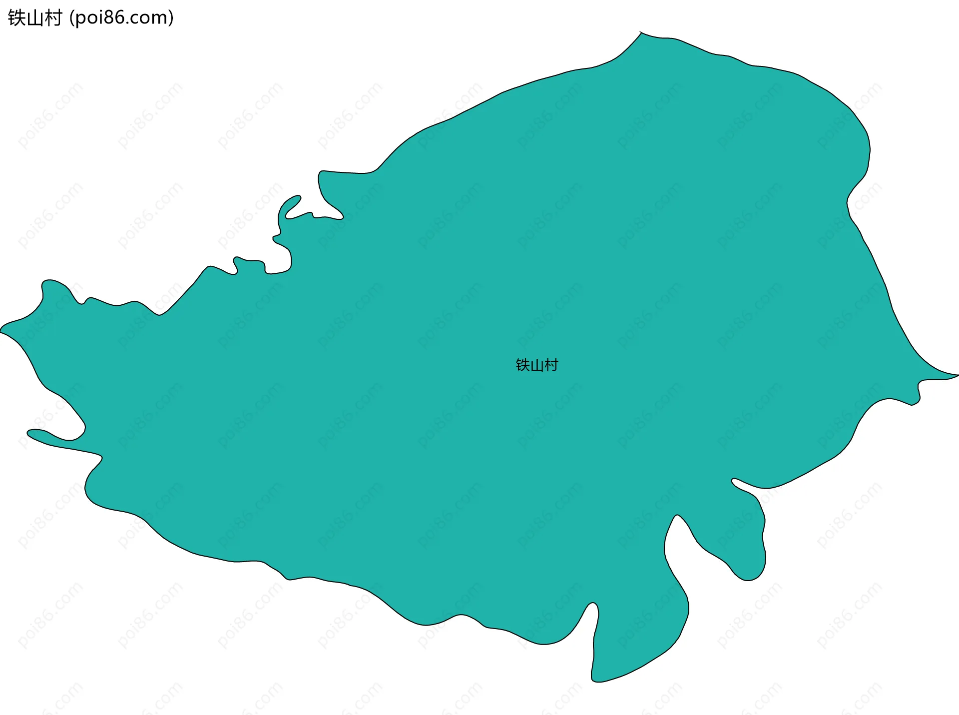 铁山村边界地图