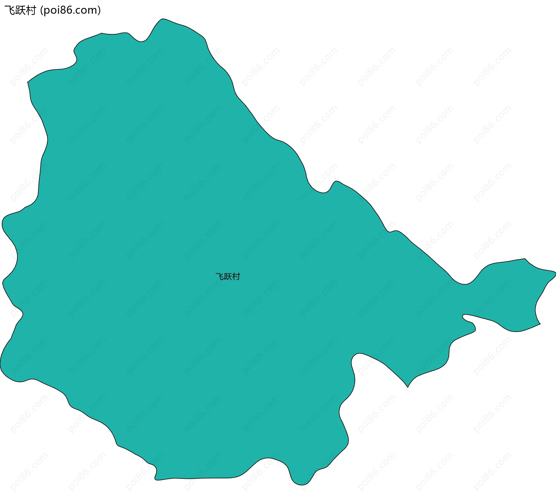 飞跃村边界地图