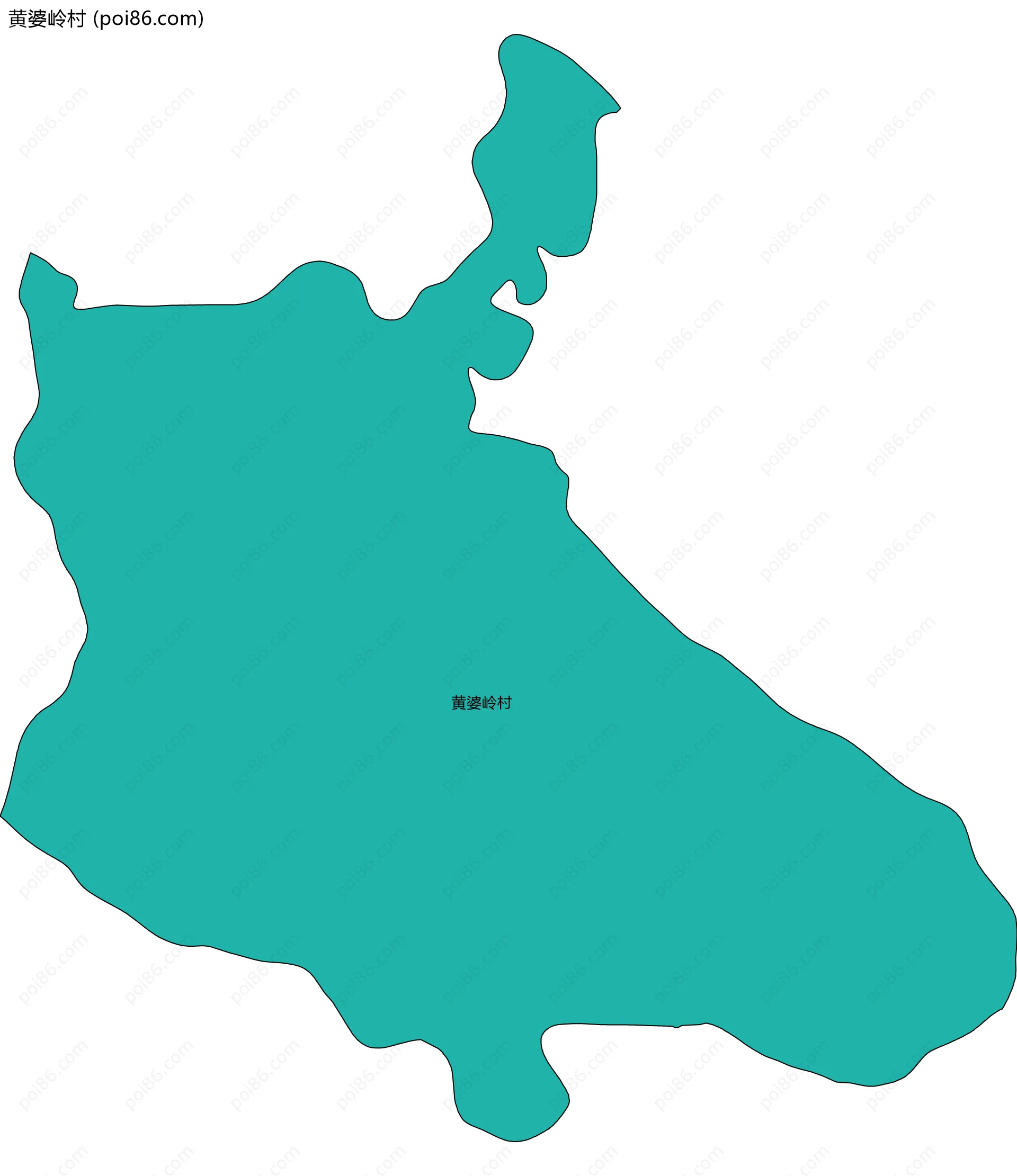 黄婆岭村边界地图