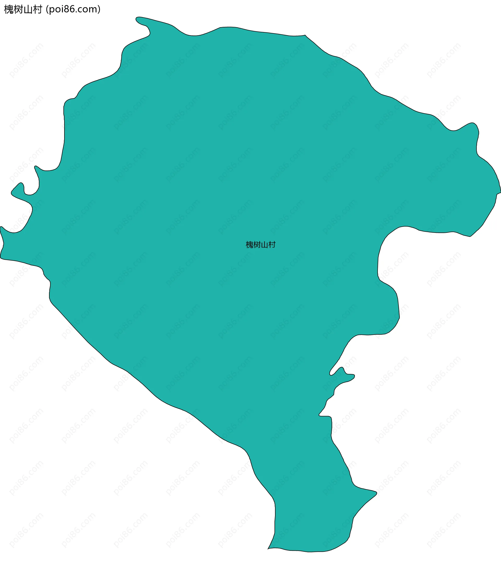 槐树山村边界地图