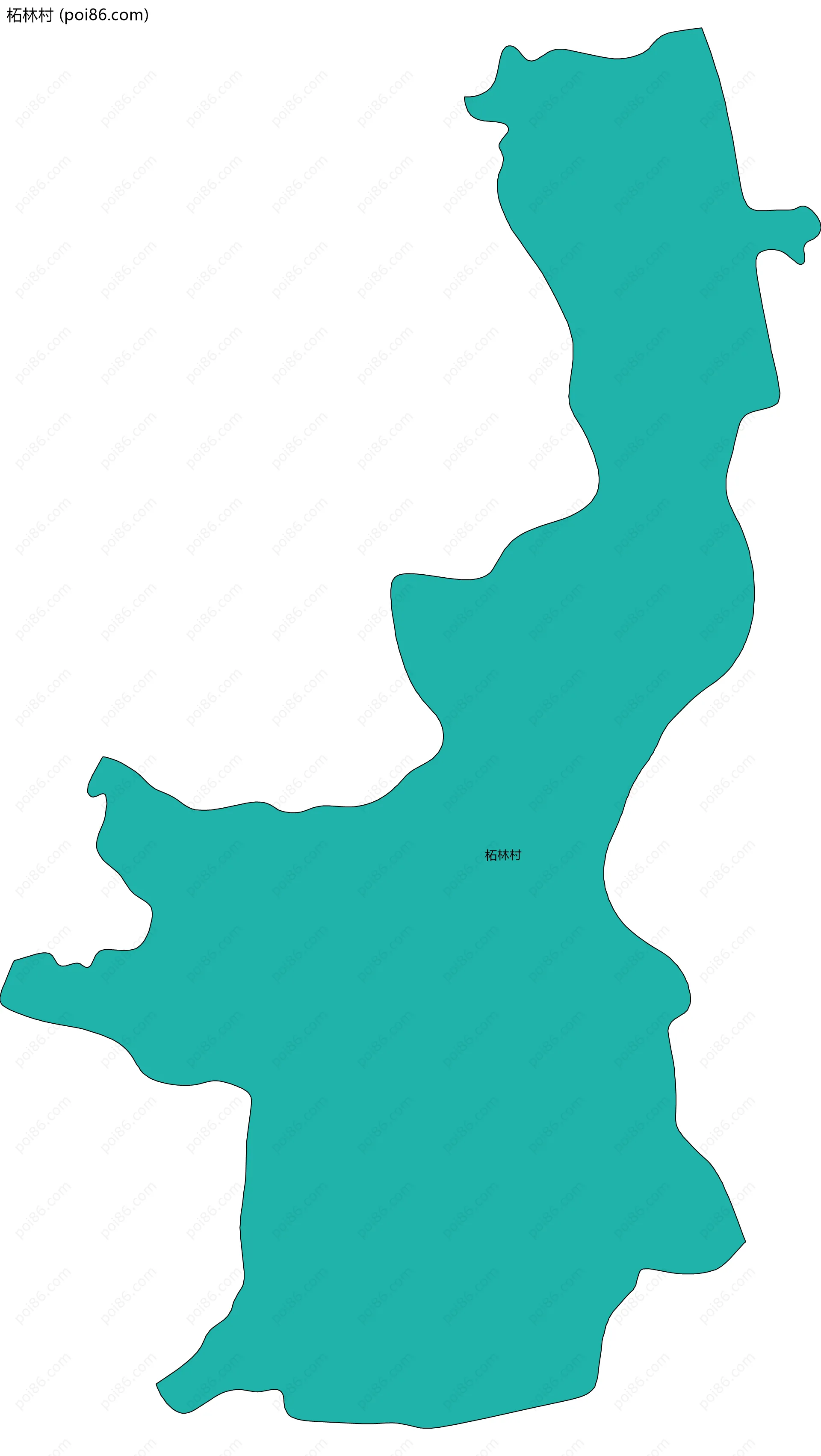 柘林村边界地图