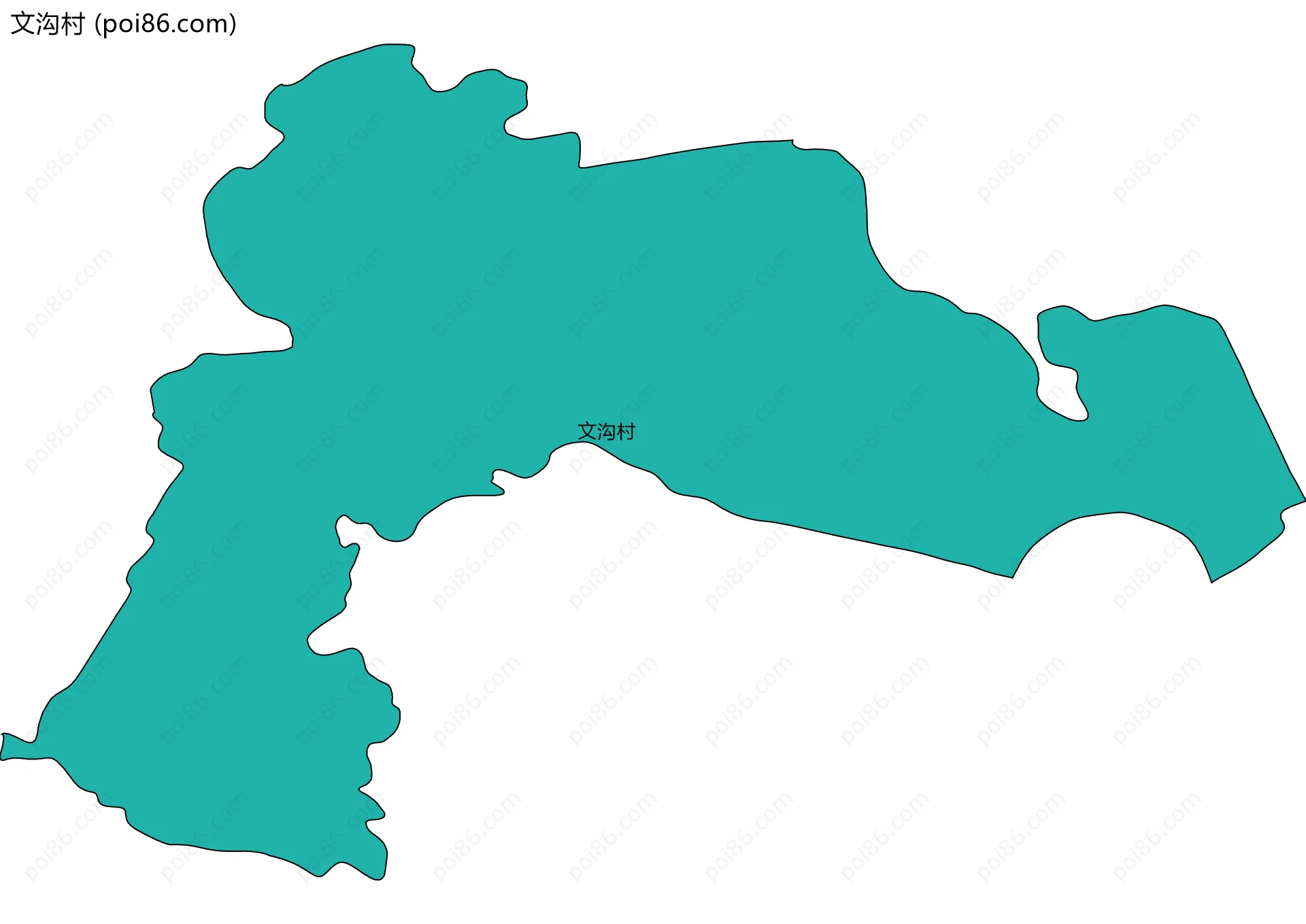 文沟村边界地图