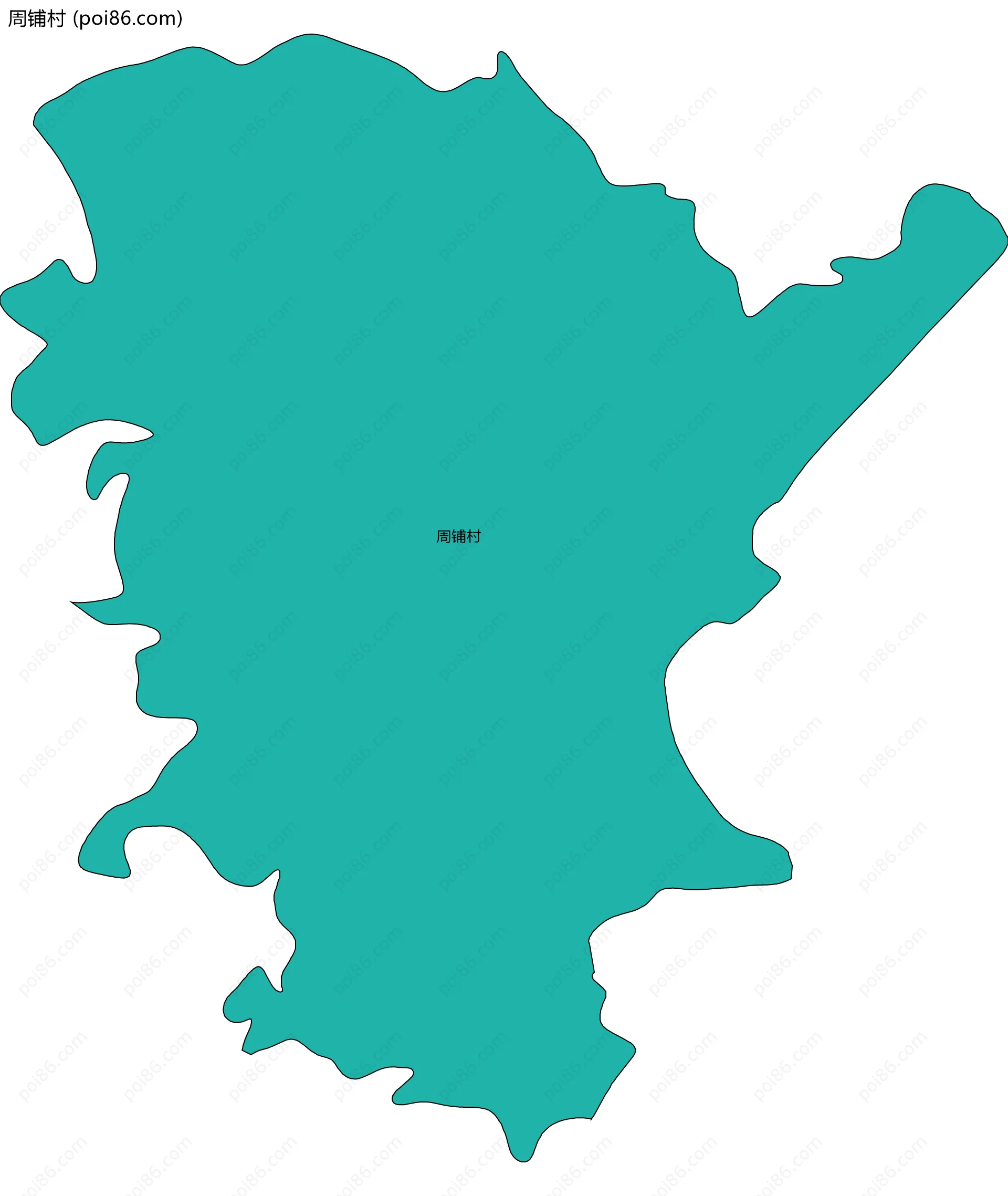周铺村边界地图