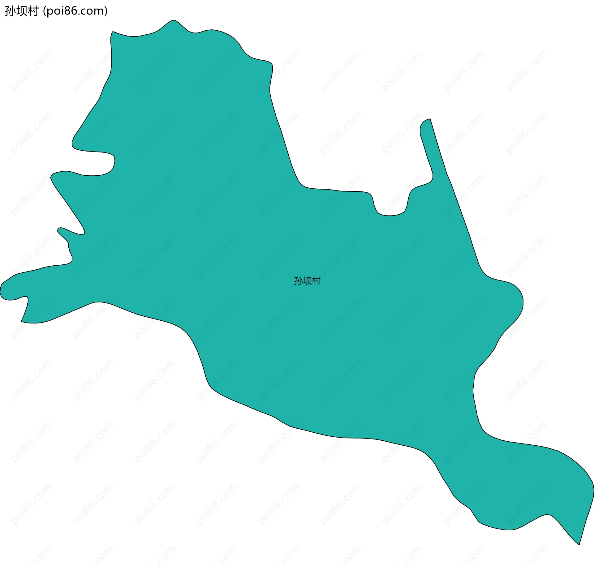孙坝村边界地图