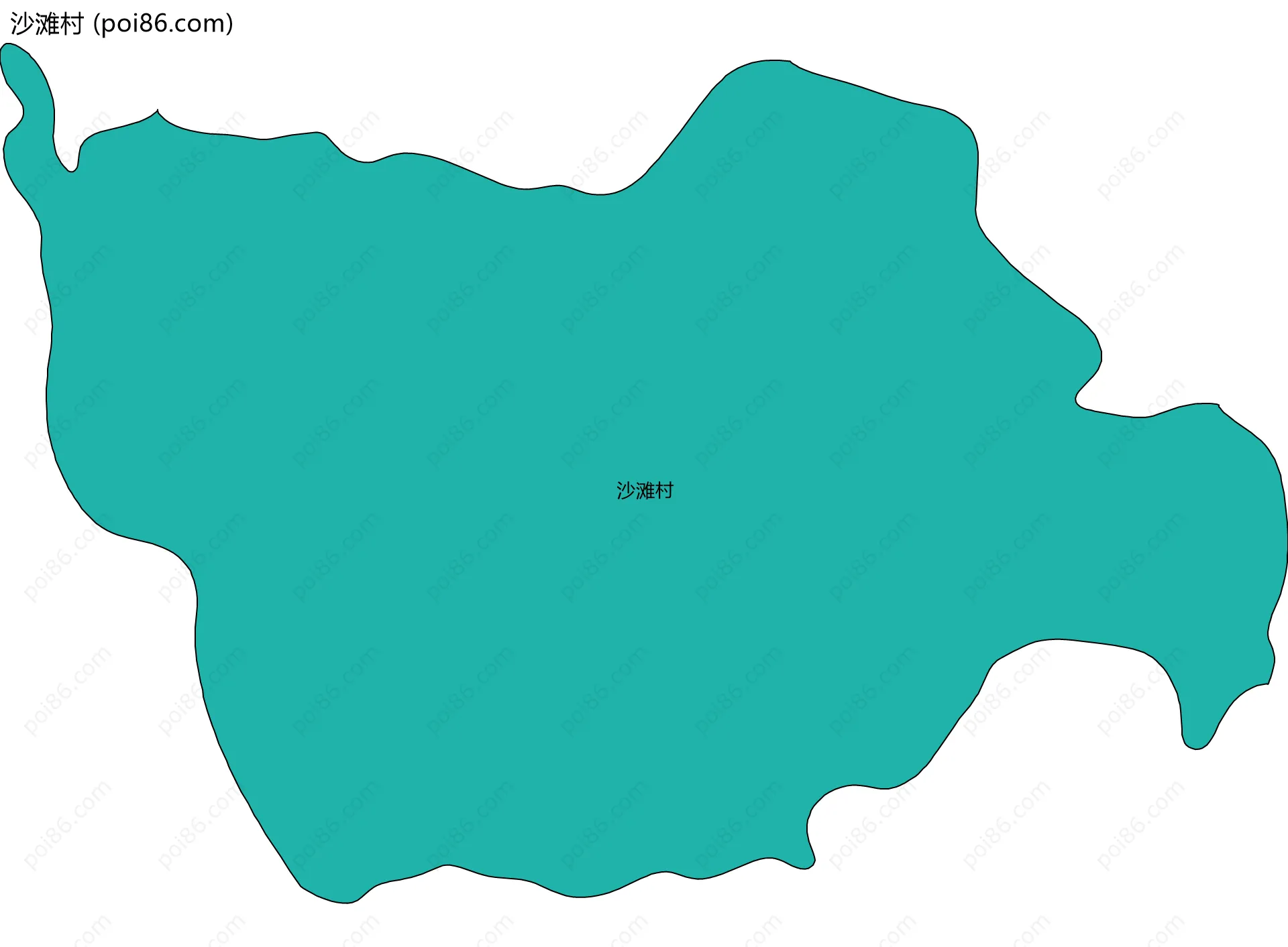 沙滩村边界地图