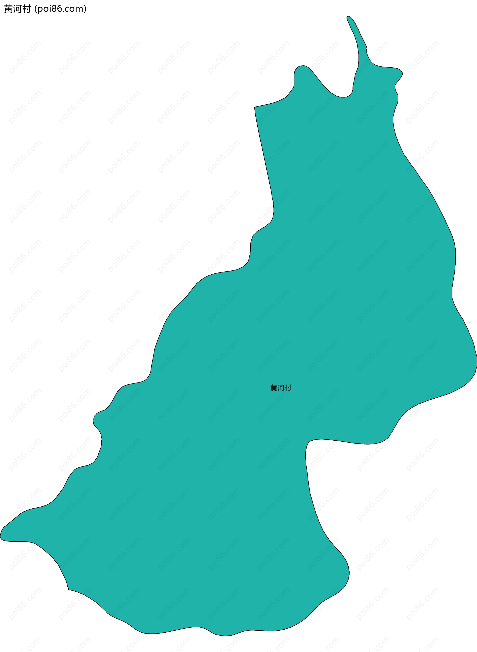 黄河村边界地图