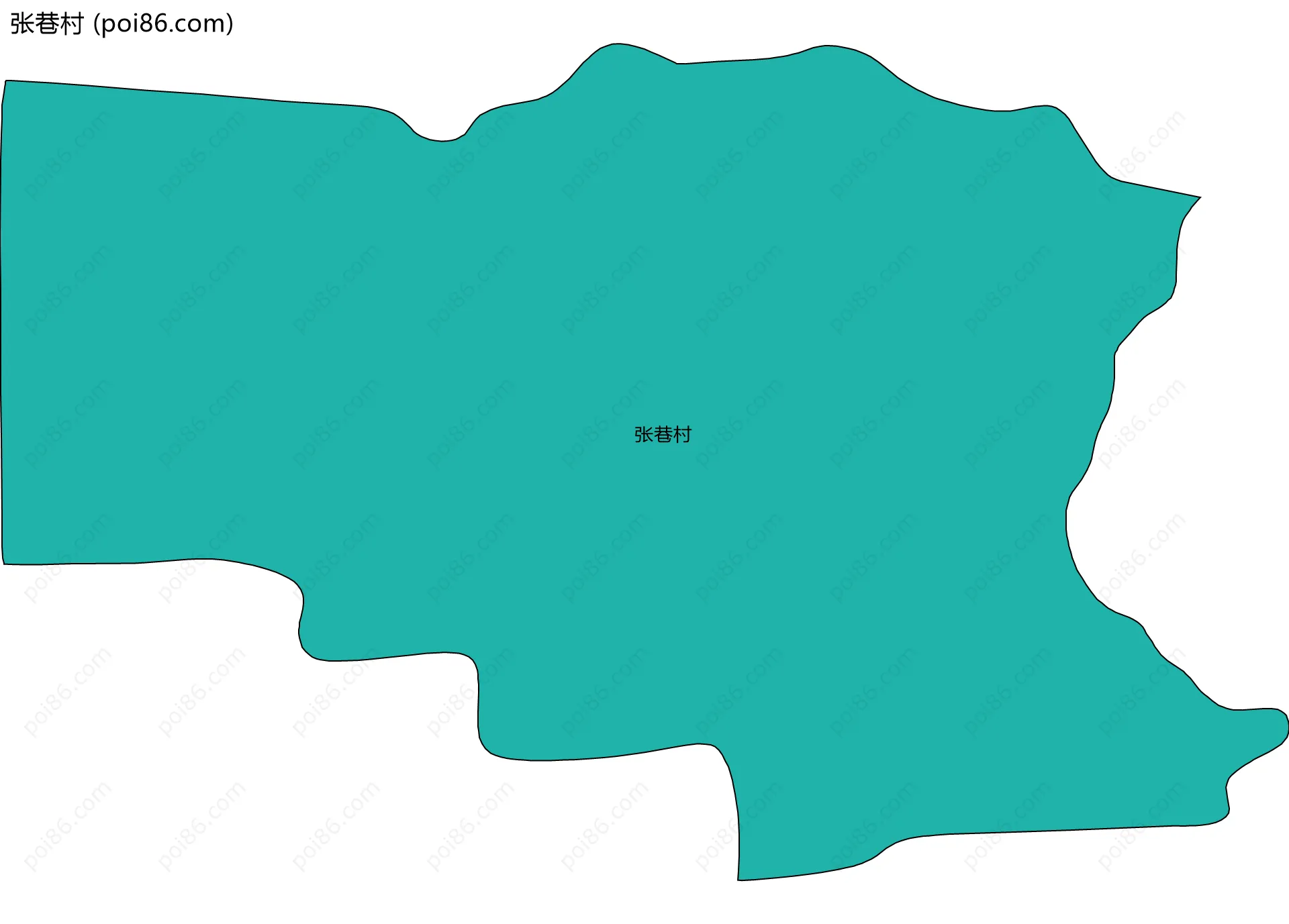 张巷村边界地图