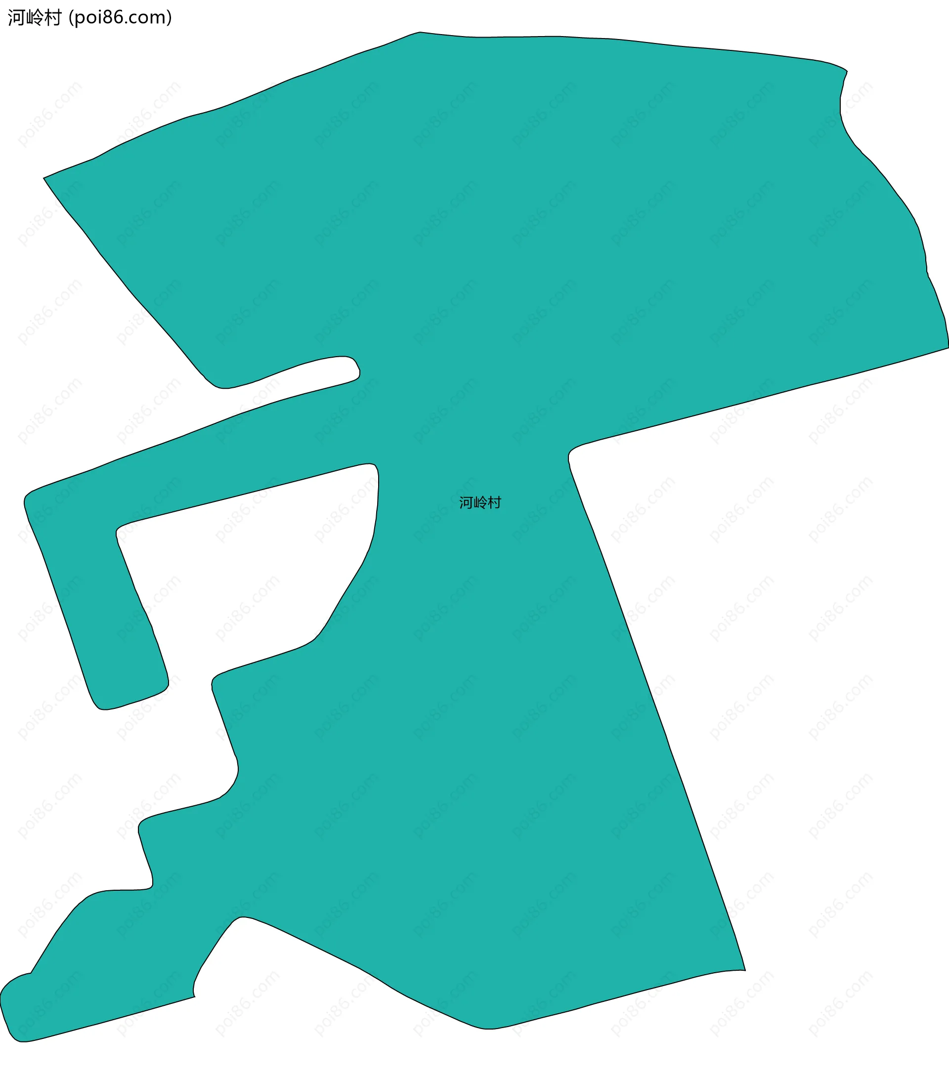 河岭村边界地图