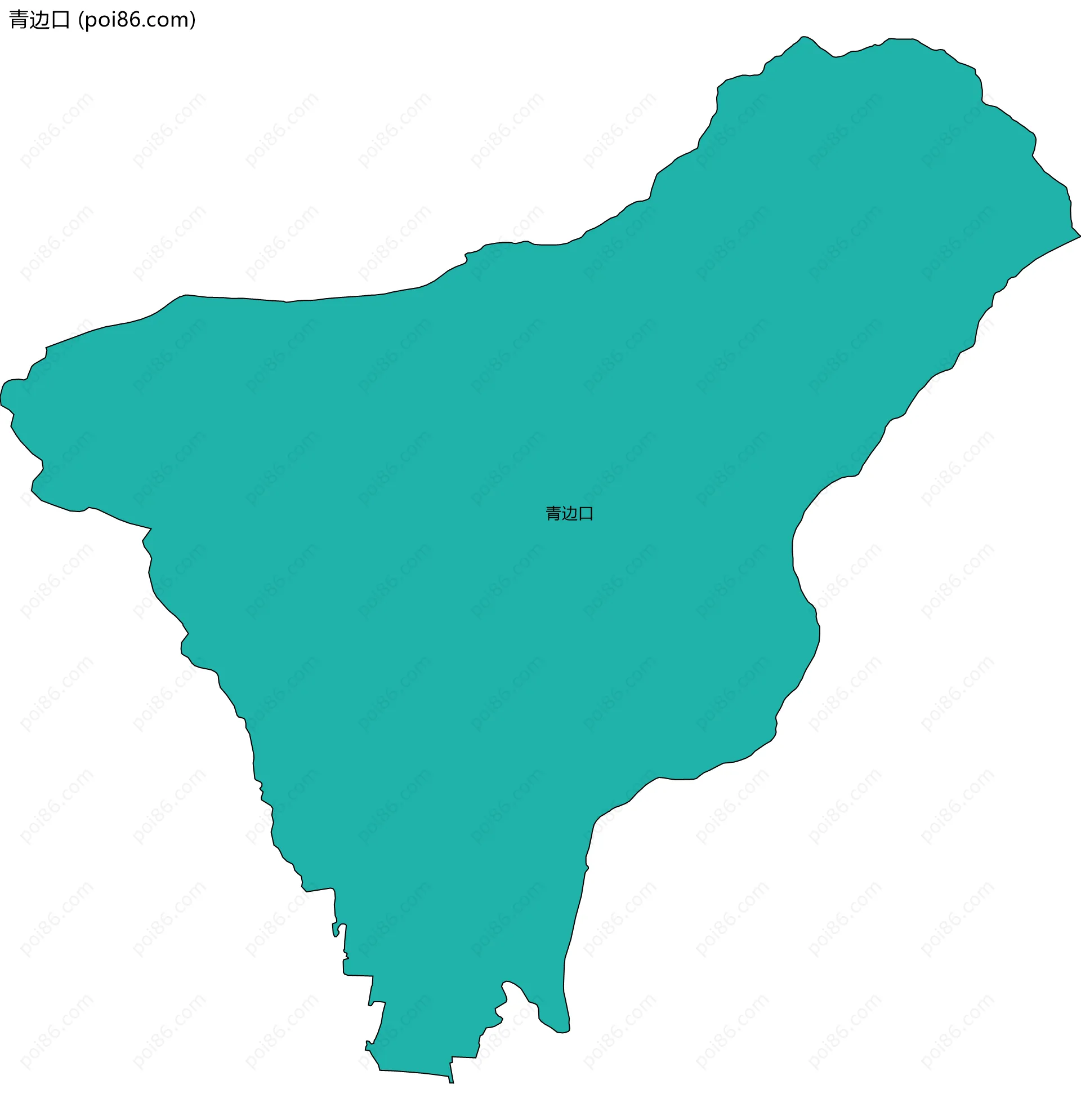 青边口边界地图