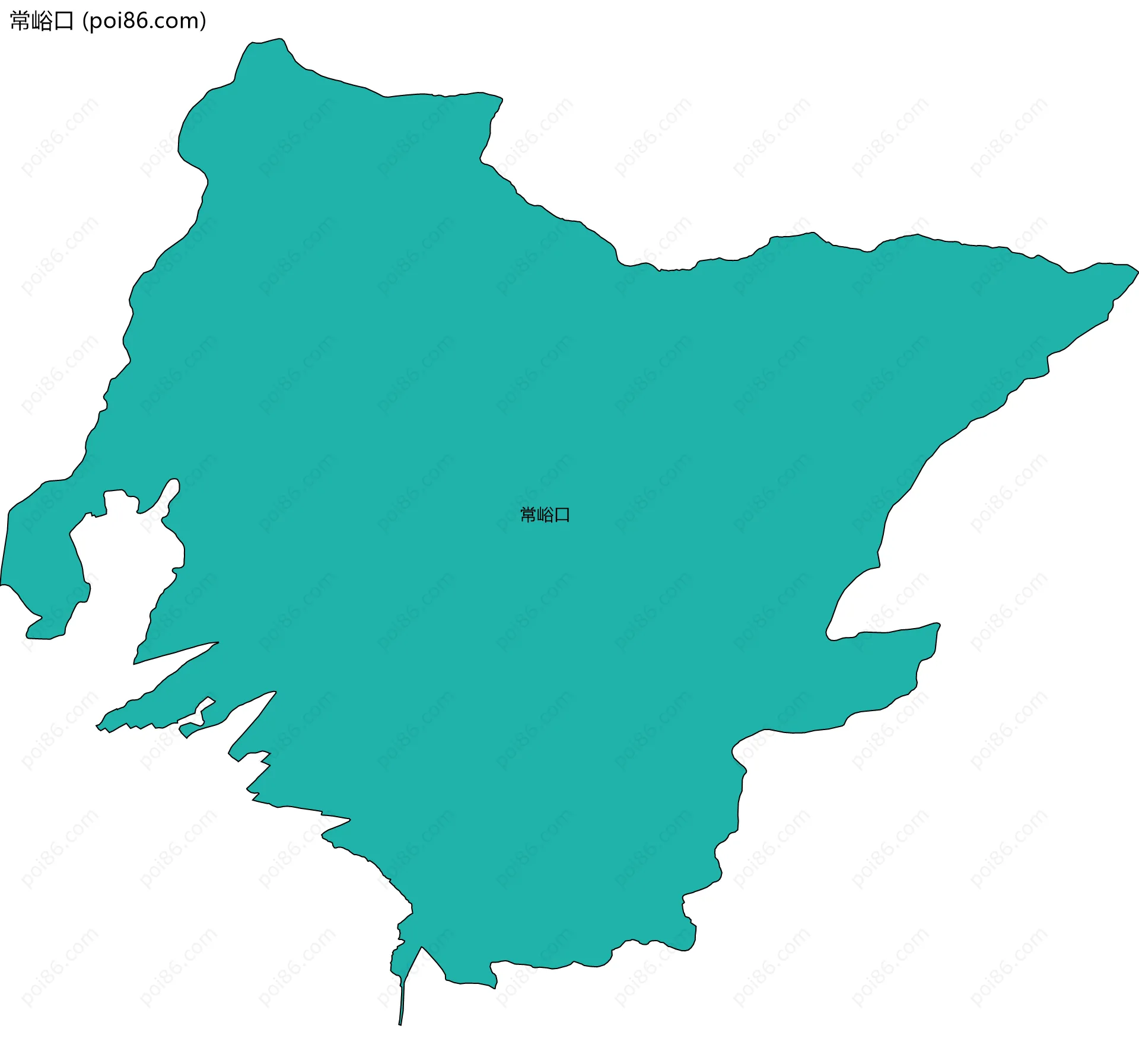 常峪口边界地图