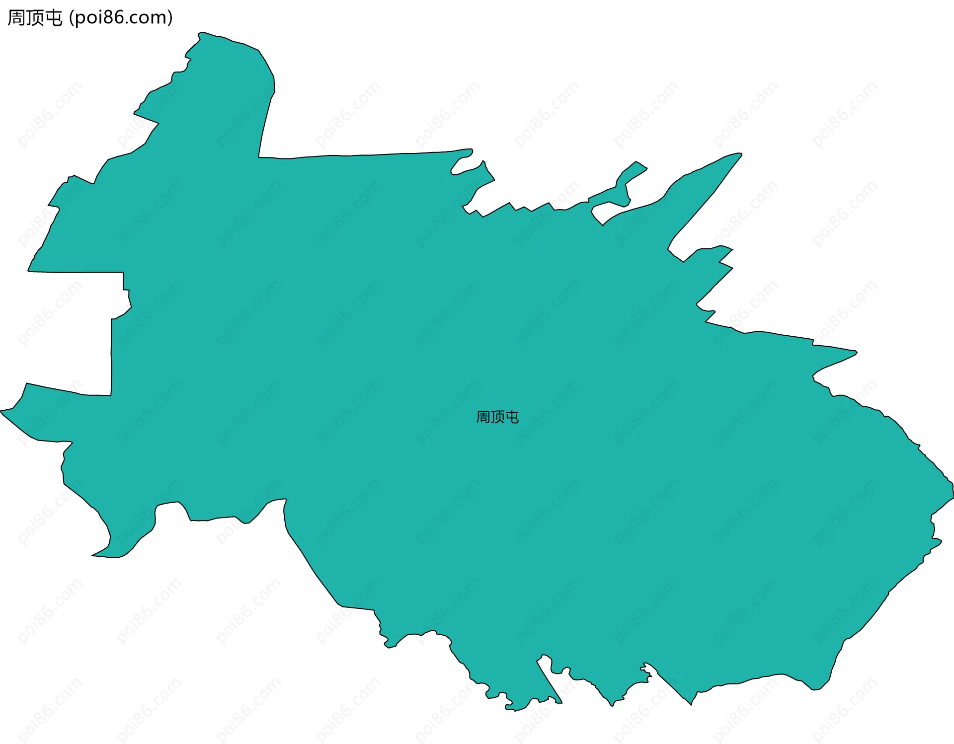 周顶屯边界地图