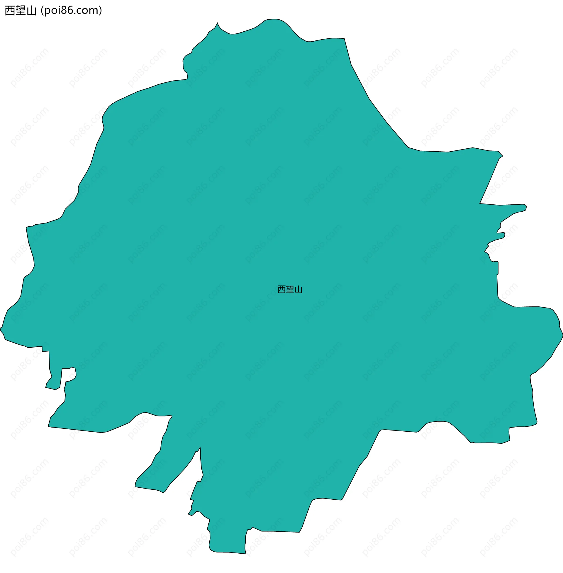 西望山边界地图