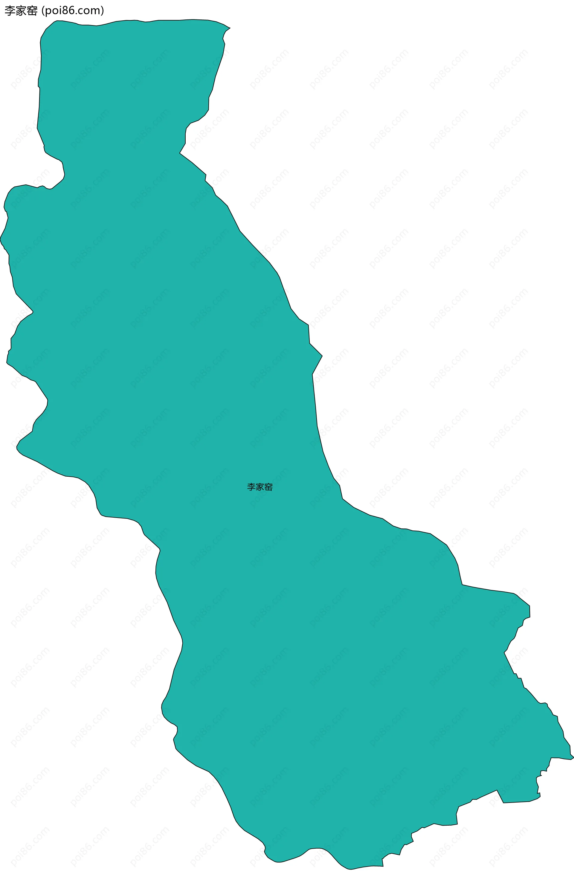 李家窑边界地图