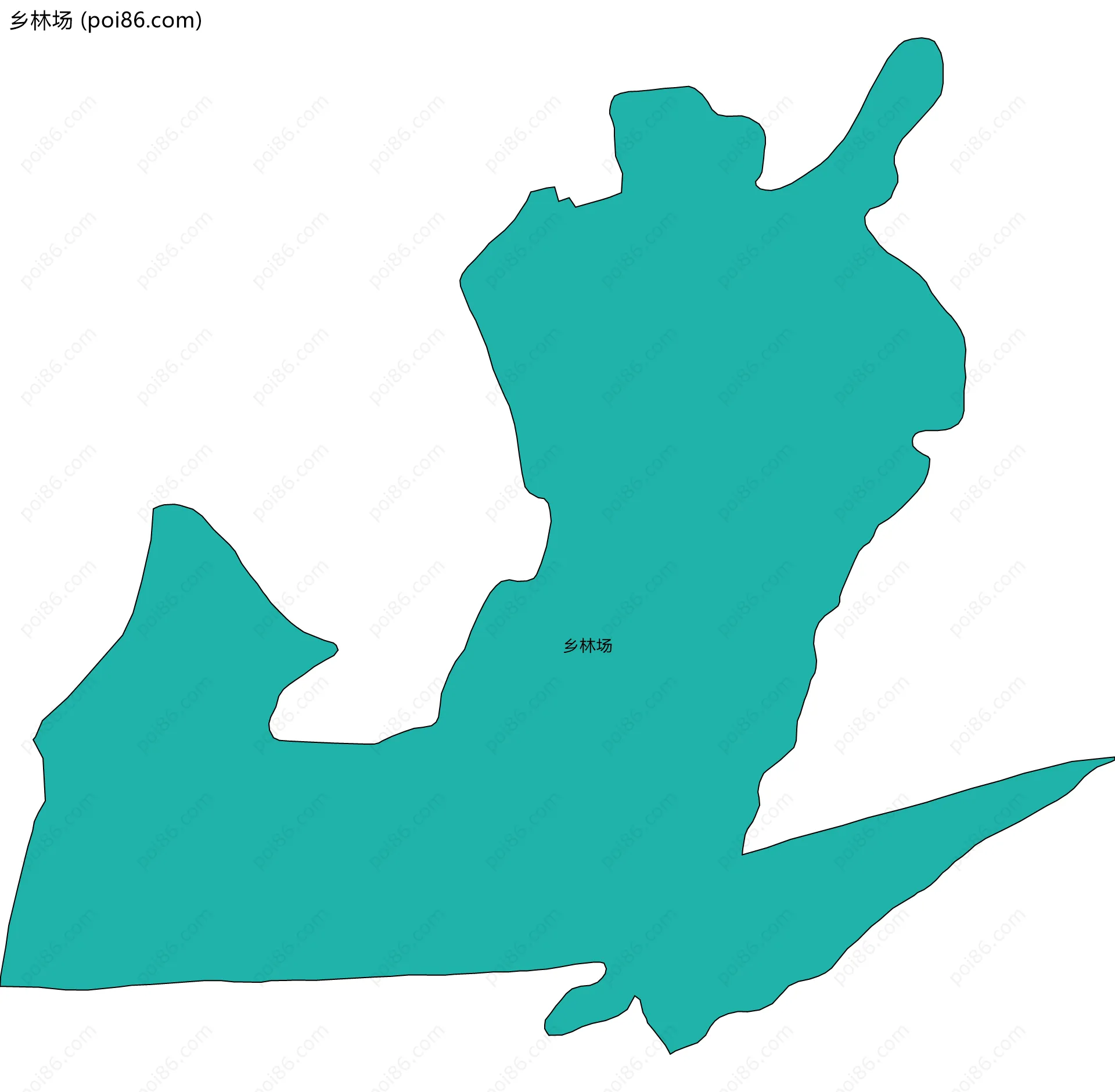 乡林场边界地图