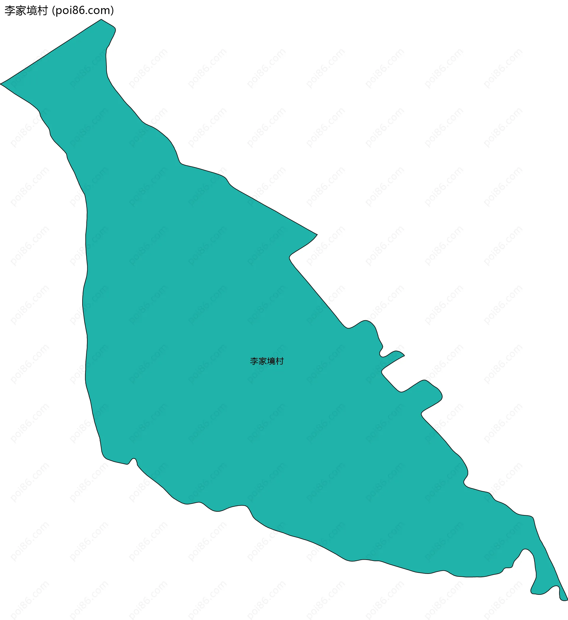 李家境村边界地图