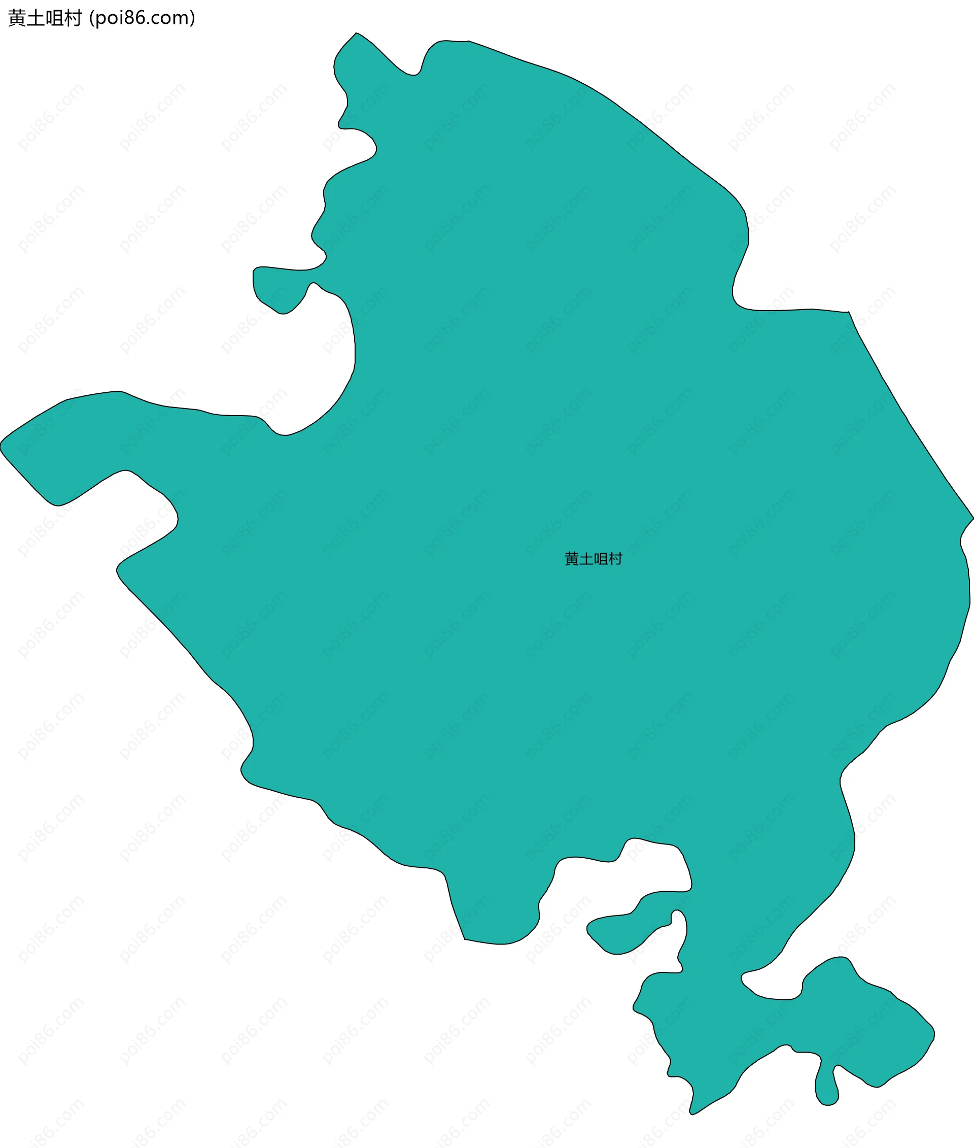 黄土咀村边界地图