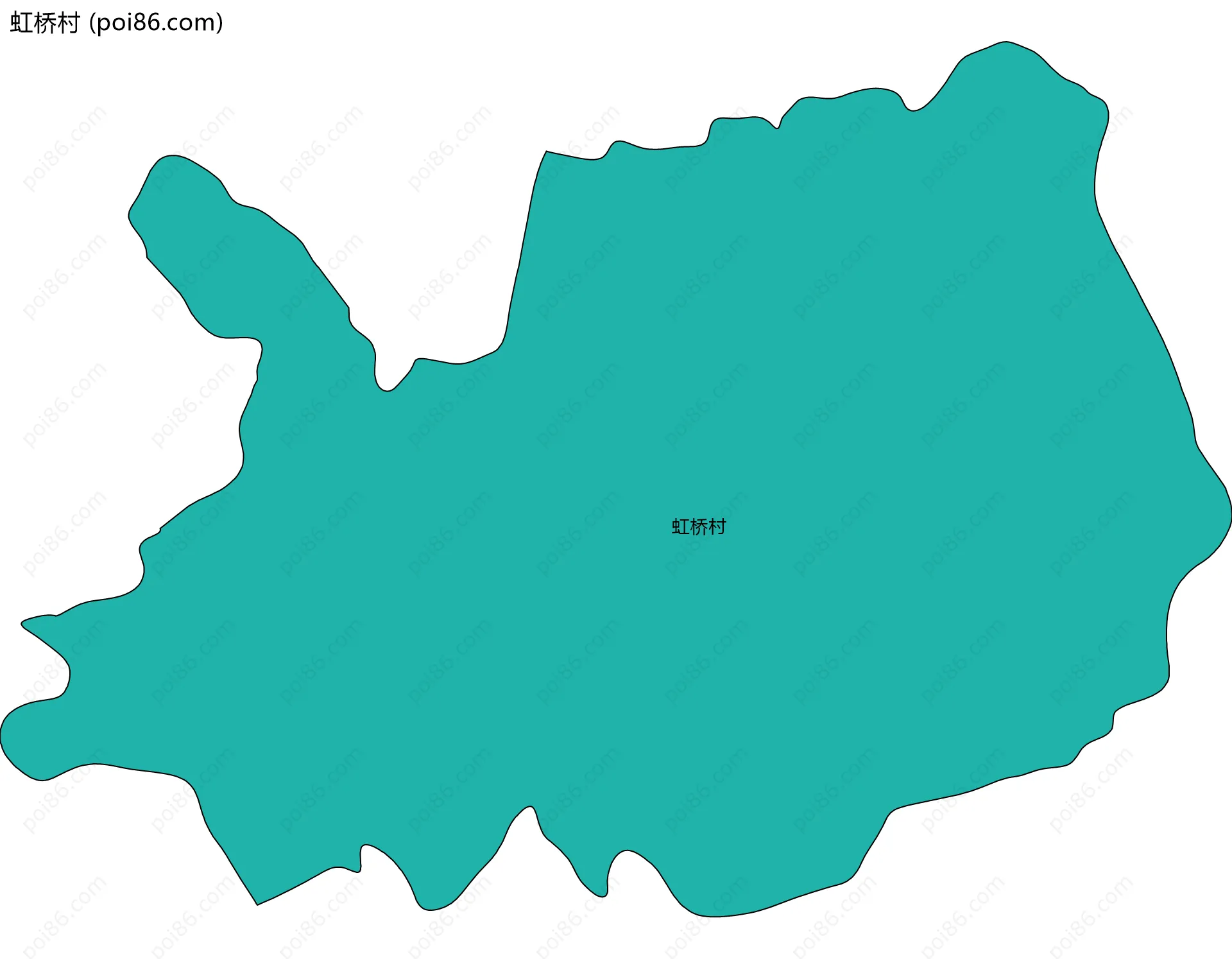 虹桥村边界地图