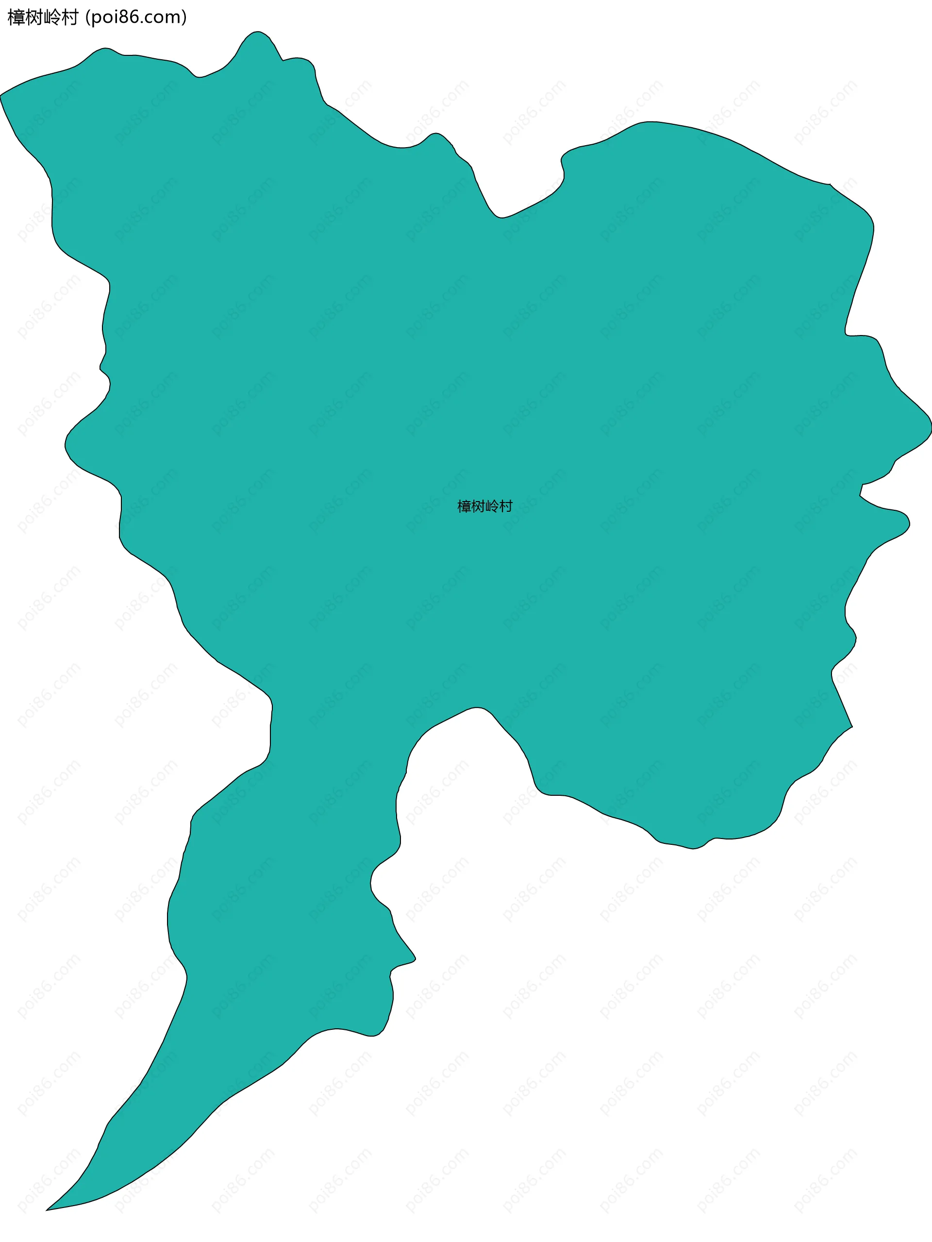 樟树岭村边界地图