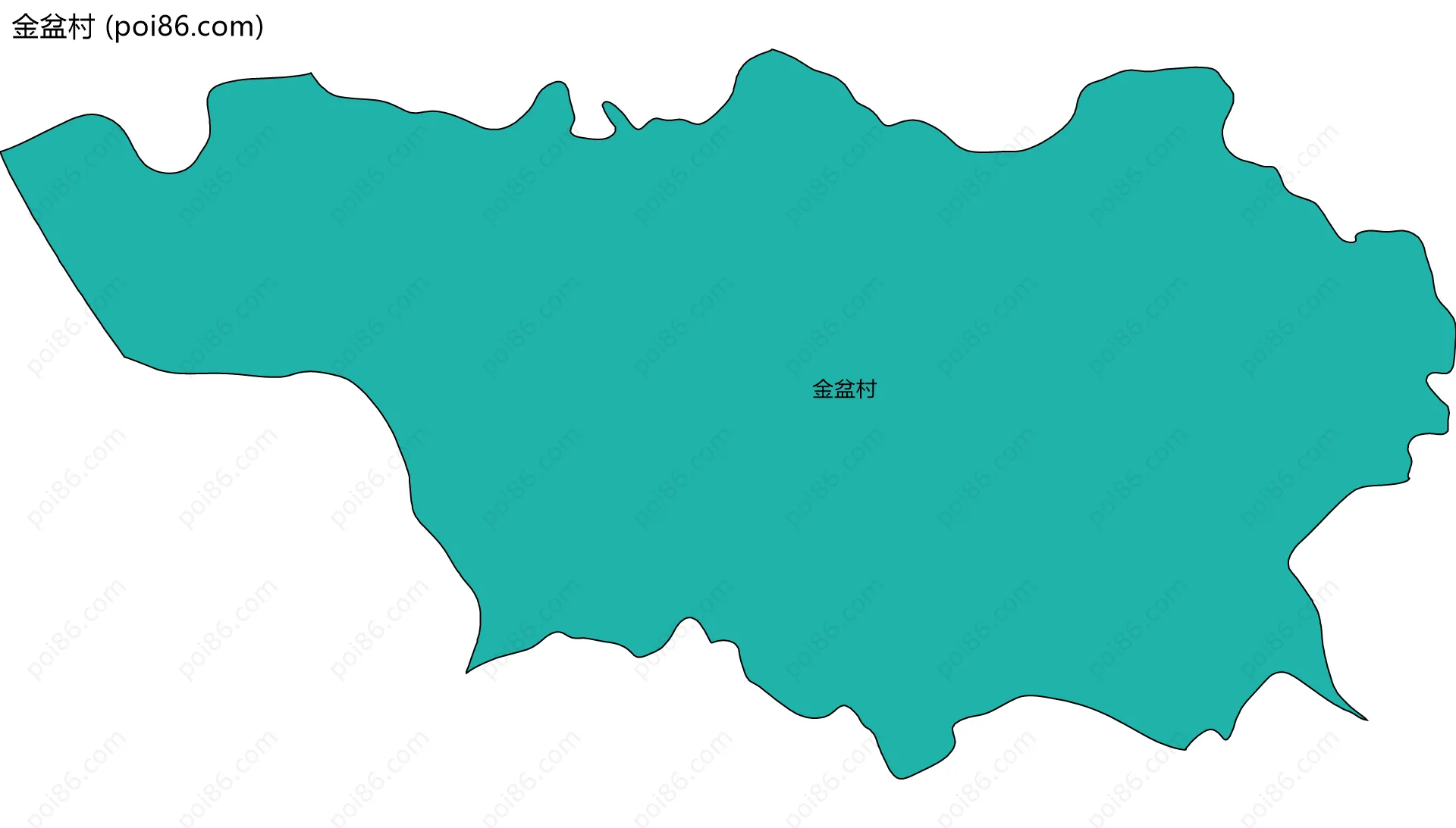 金盆村边界地图