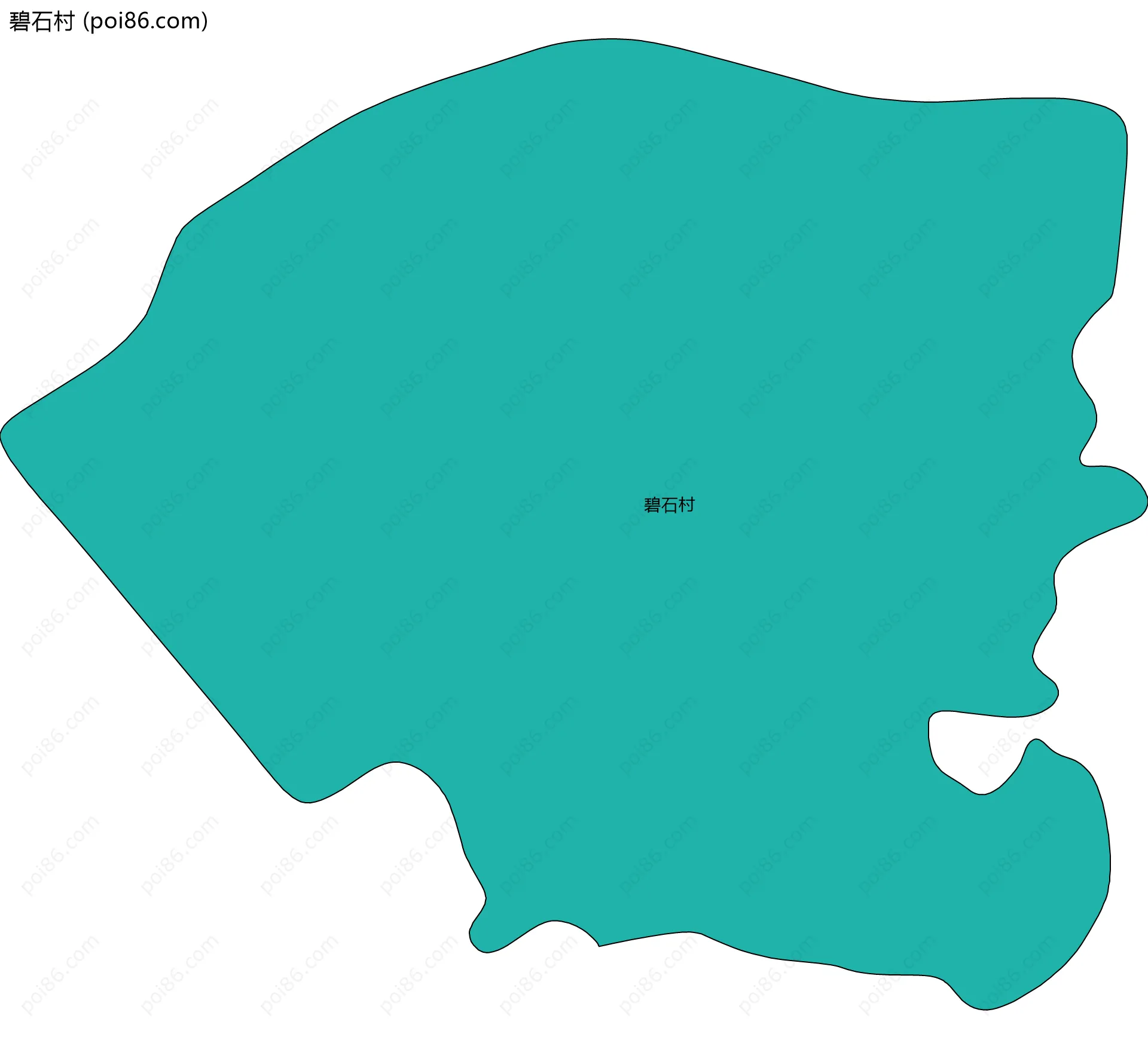碧石村边界地图