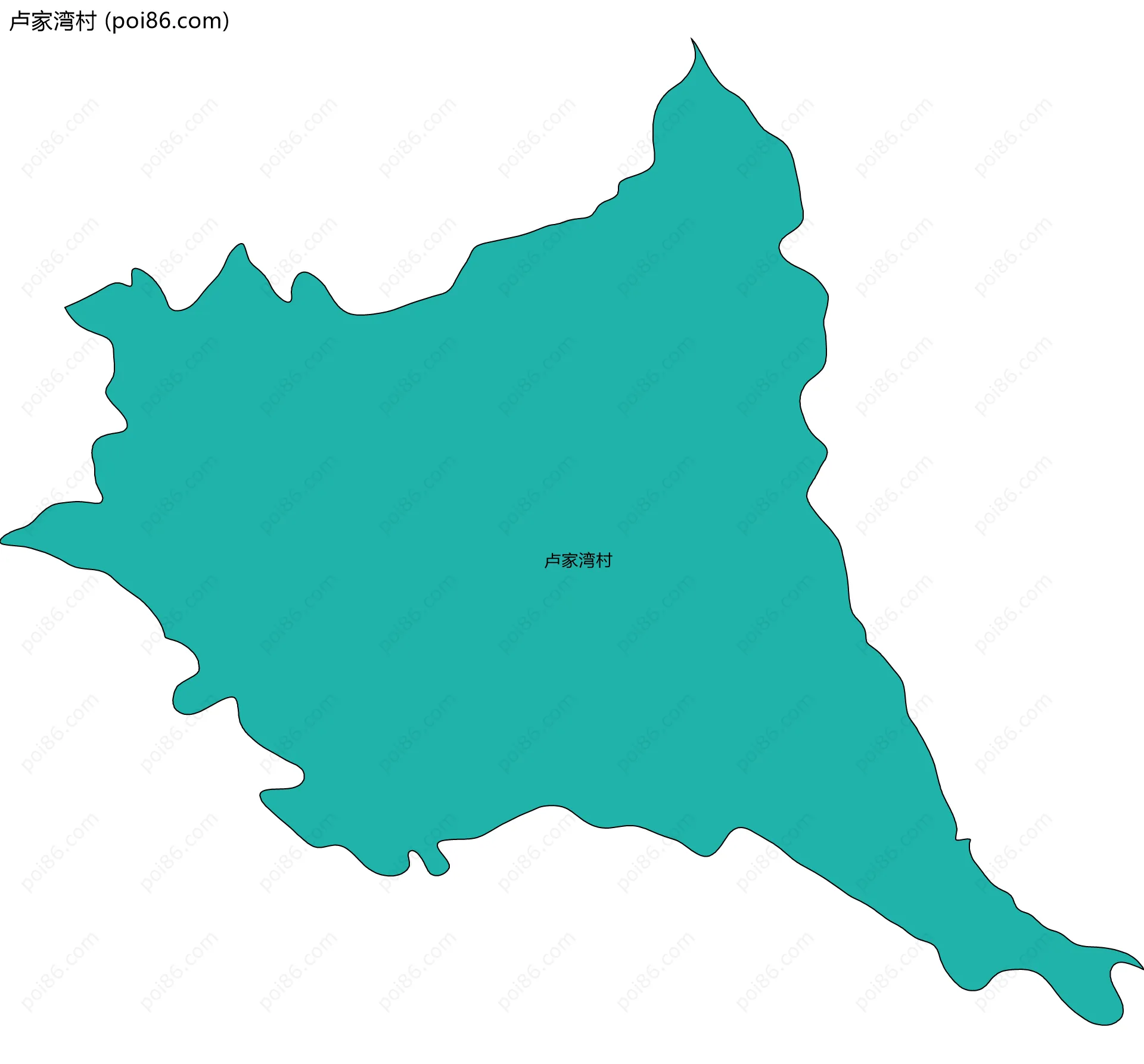 卢家湾村边界地图