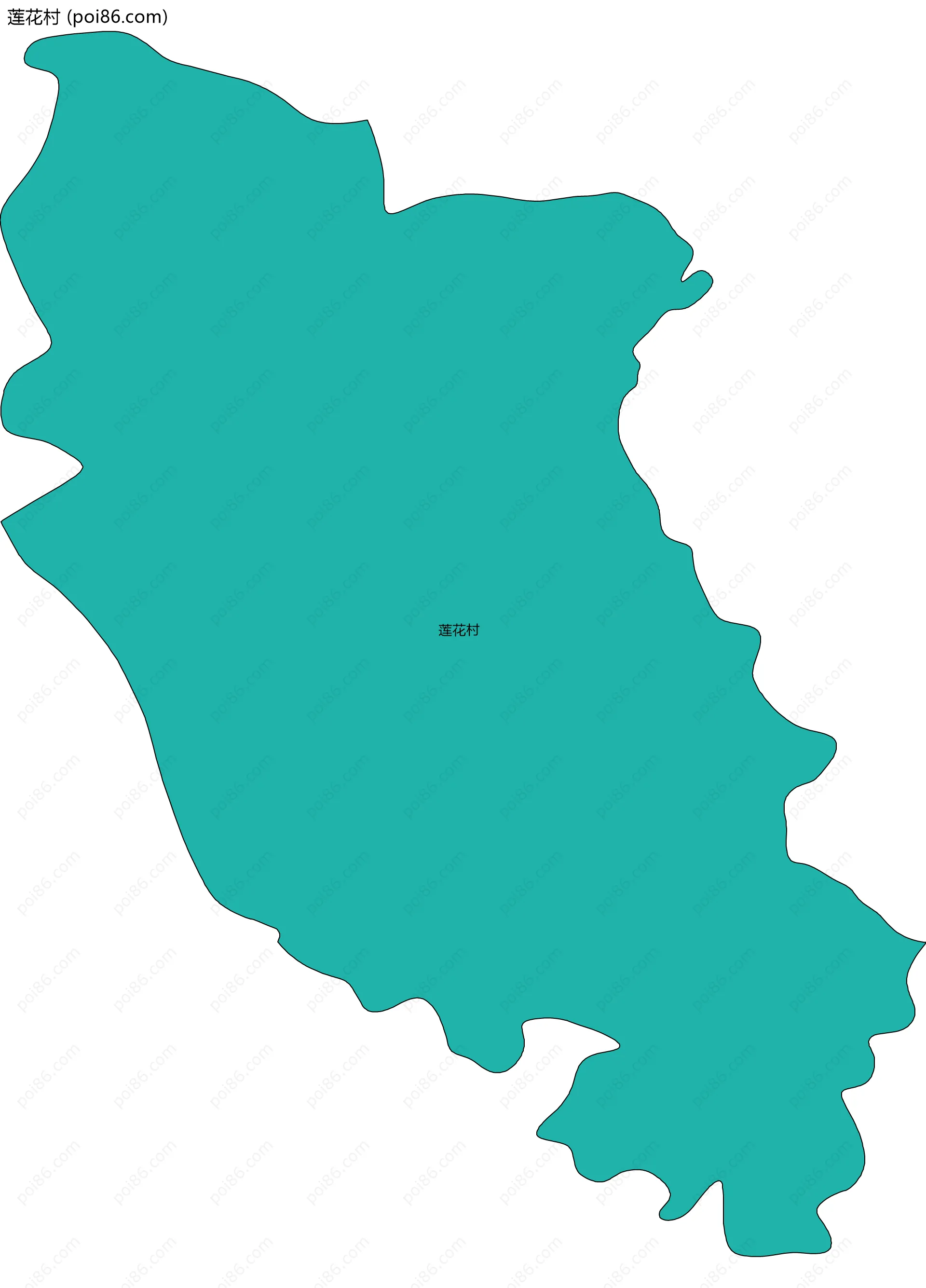 莲花村边界地图