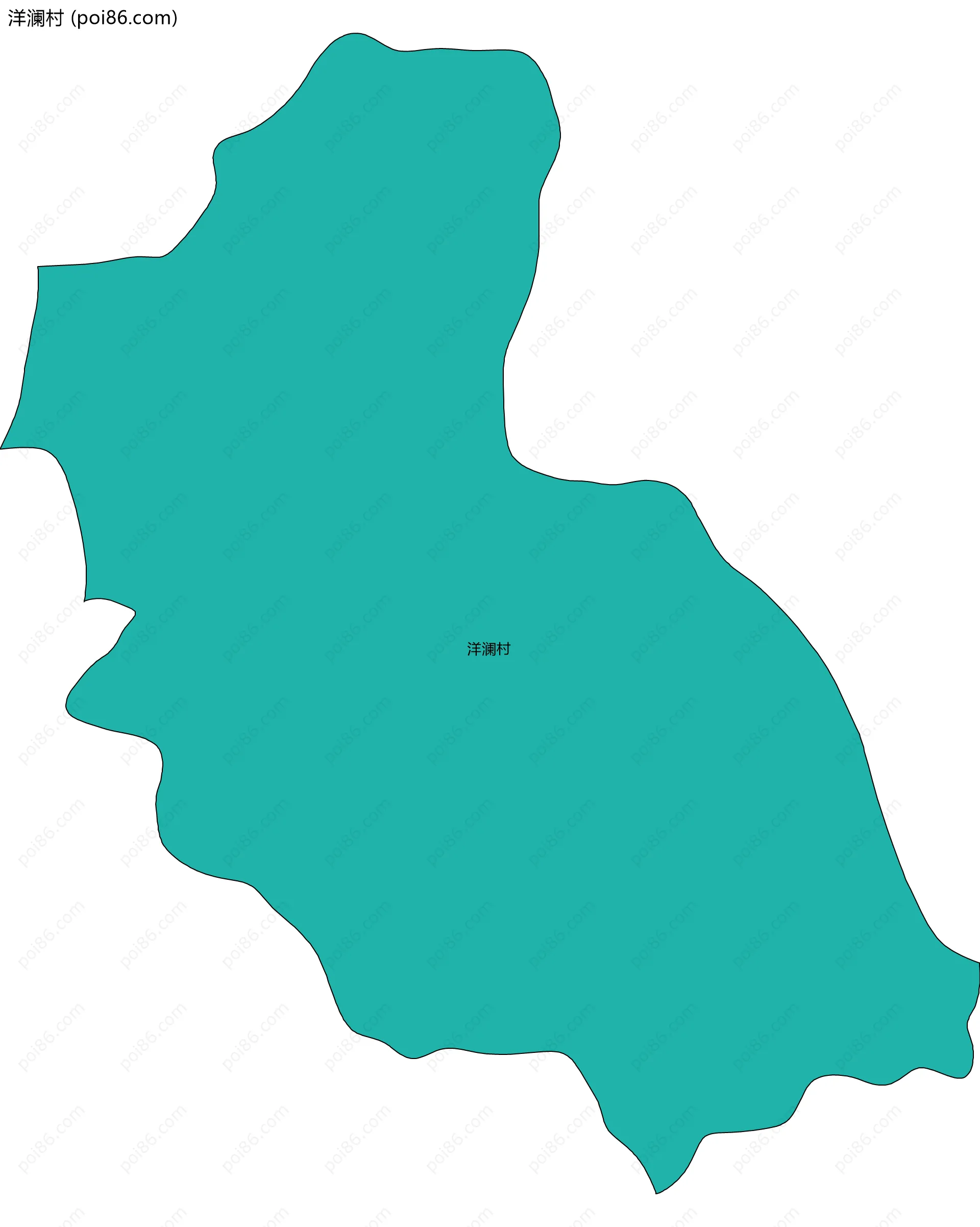 洋澜村边界地图