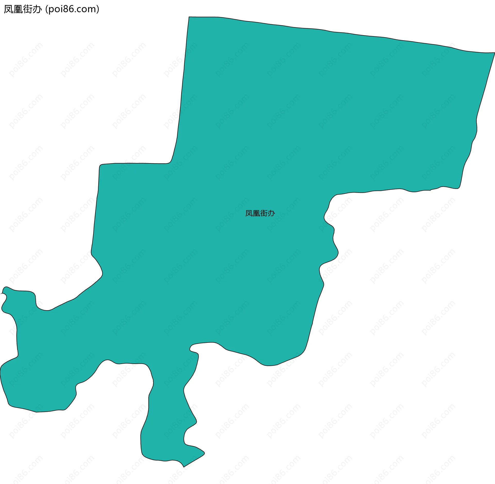 凤凰街办边界地图